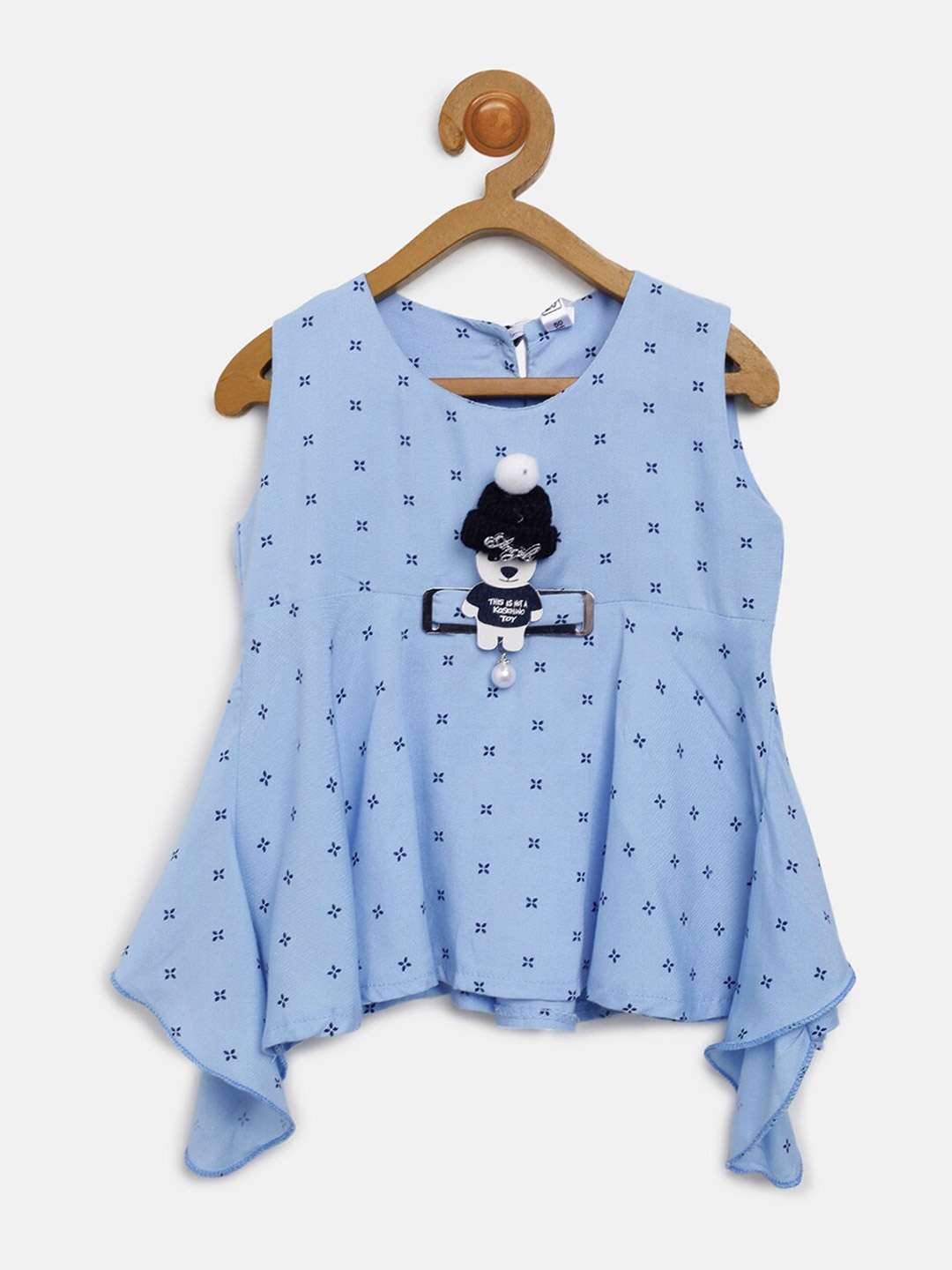 

V2 Value & Variety Girls Blue Print Top