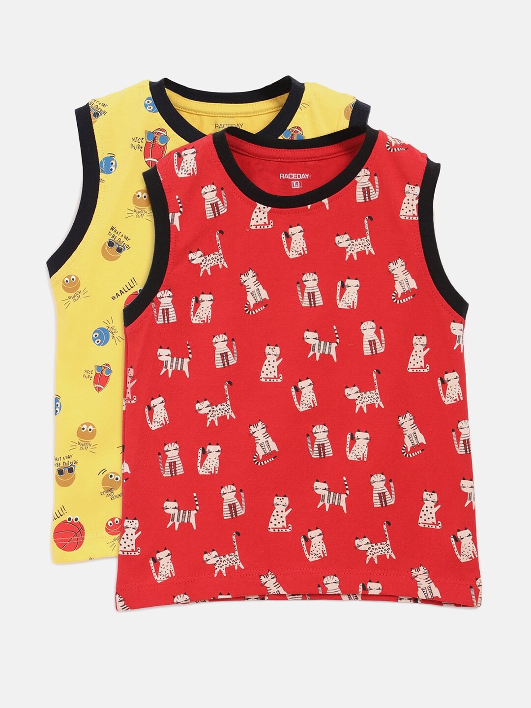 

V2 Value & Variety Set of 2 Red Print Top