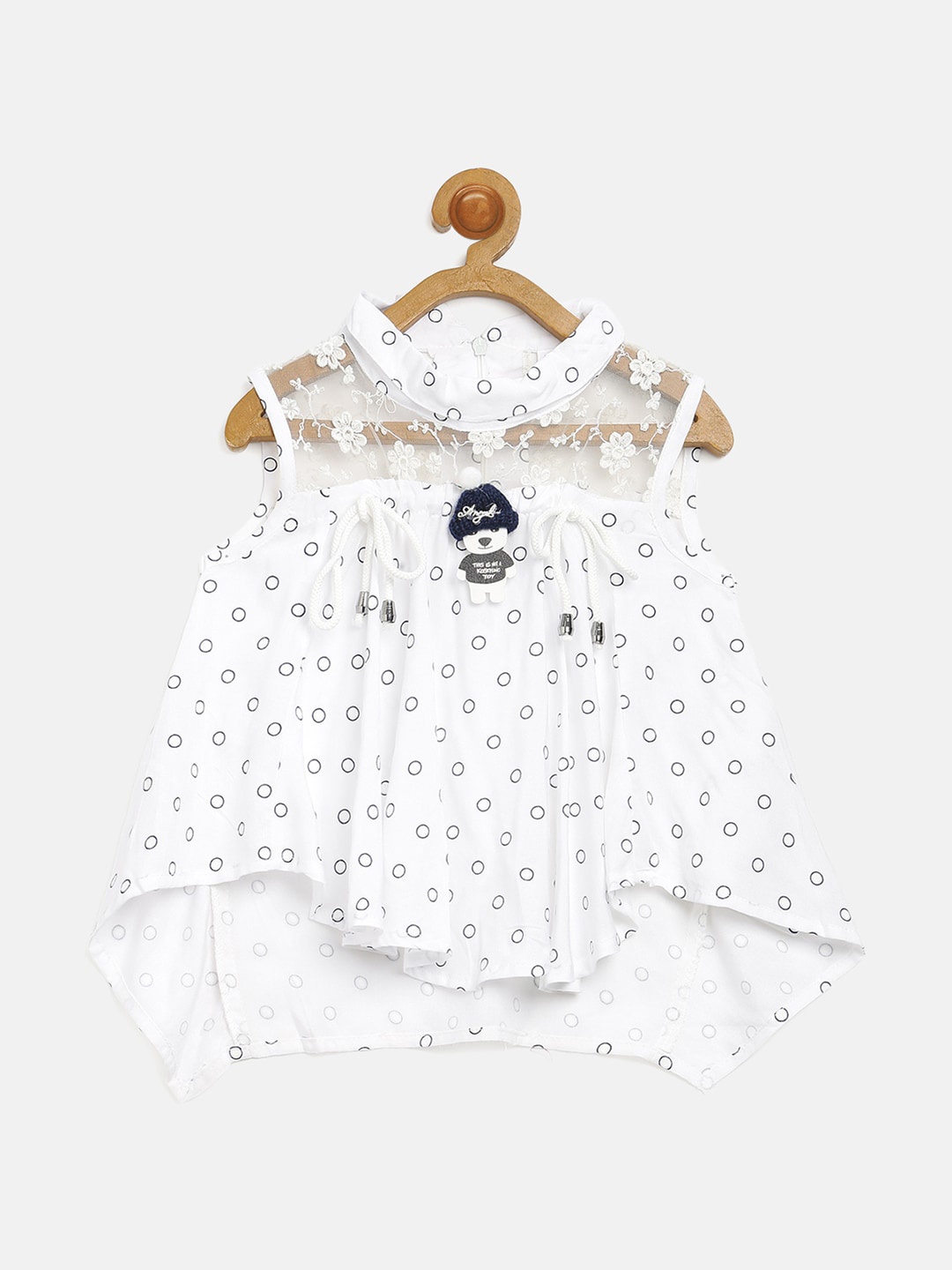 

V2 Value & Variety Girls Printed Top, White