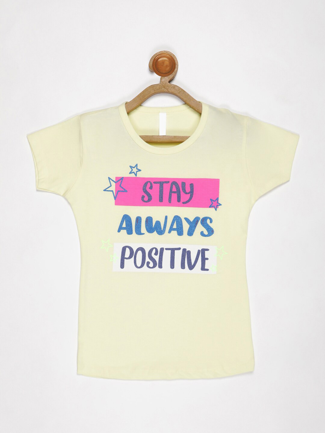 

V2 Value & Variety Yellow & Blue Pure Cotton Print Top
