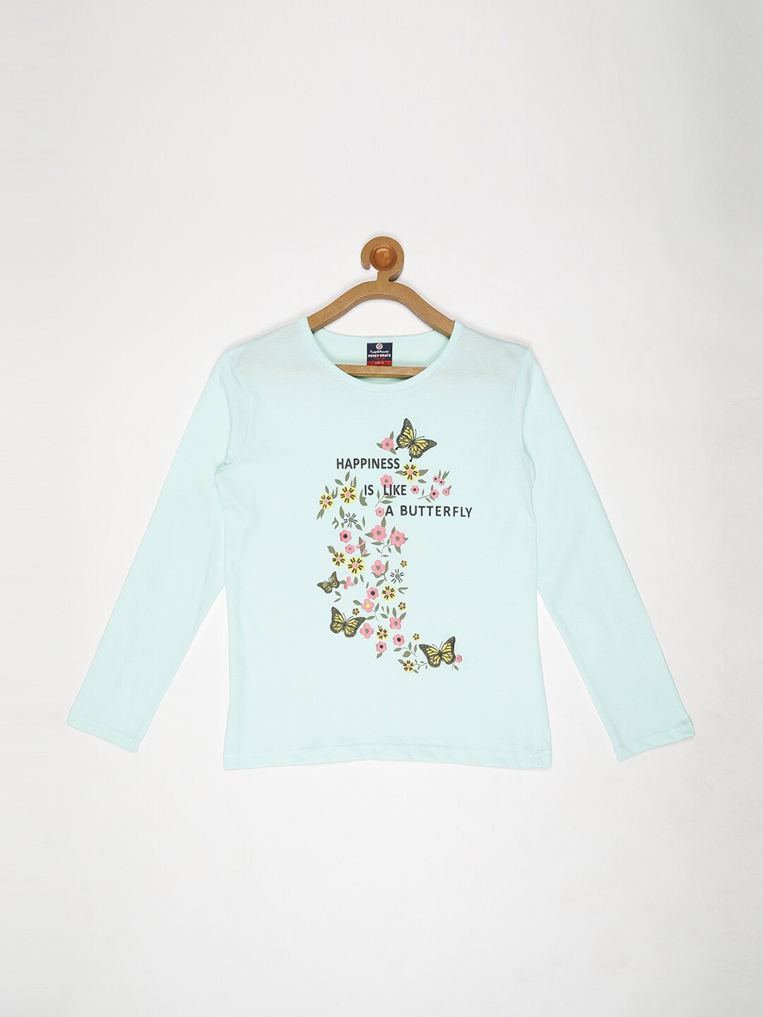 

V2 Value & Variety Girls Green Pure Cotton Printed Top