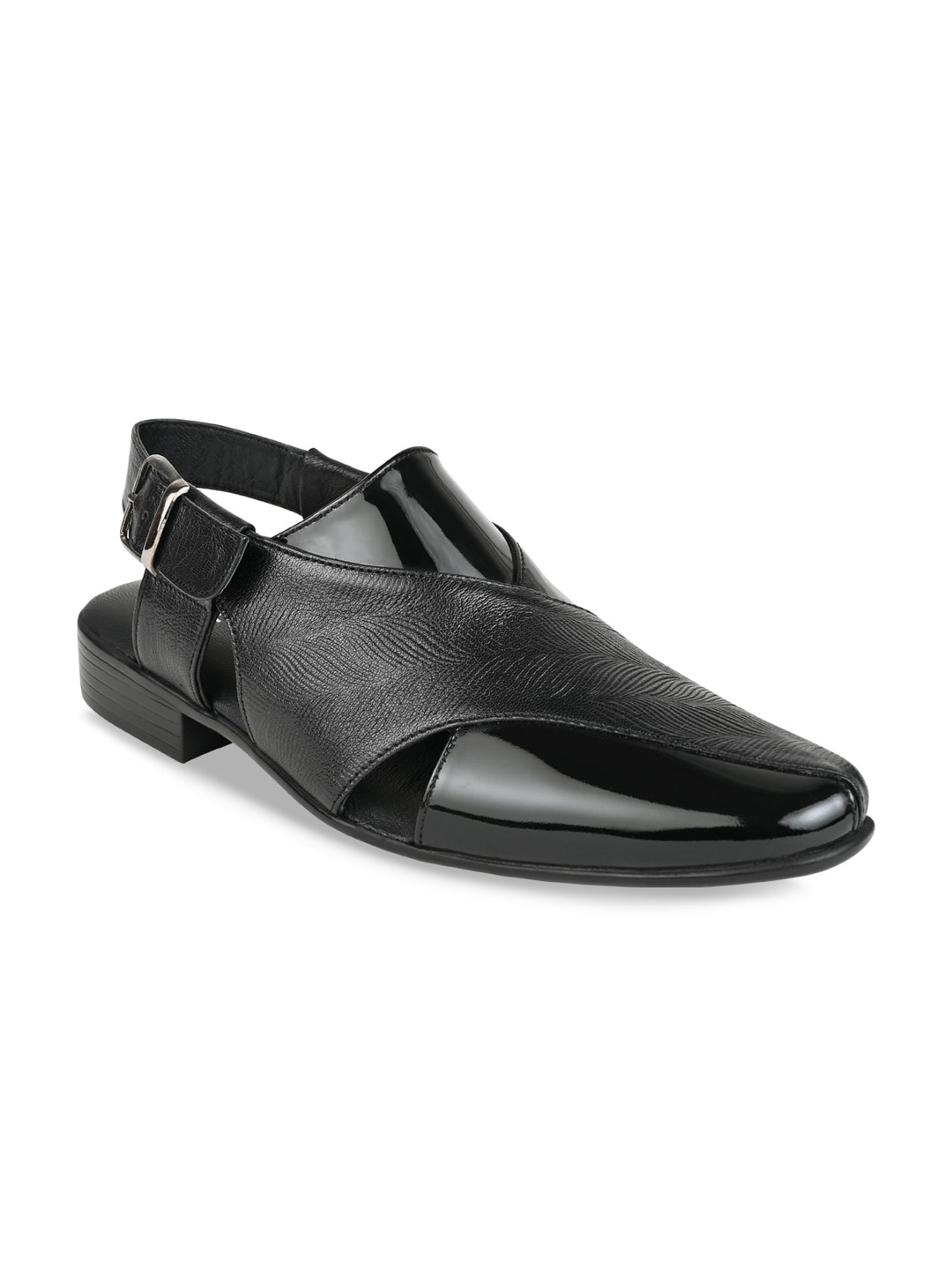 

Regal Men Black Leather Comfort Sandals