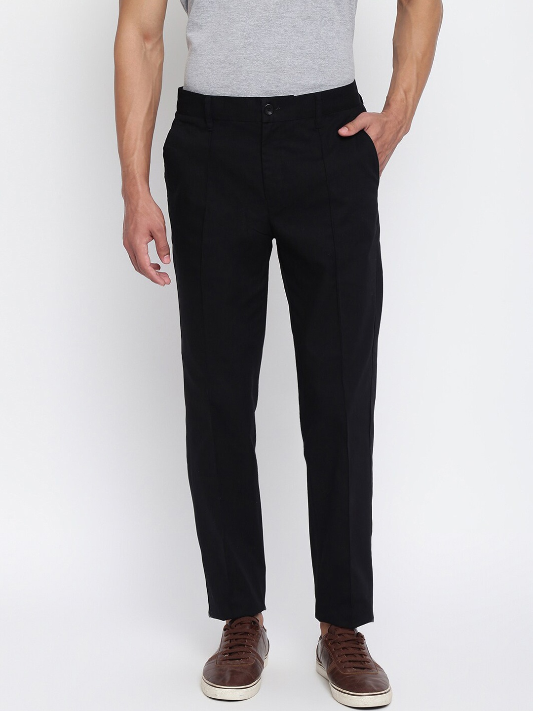 

Fabindia Men Black Easy Wash Trousers