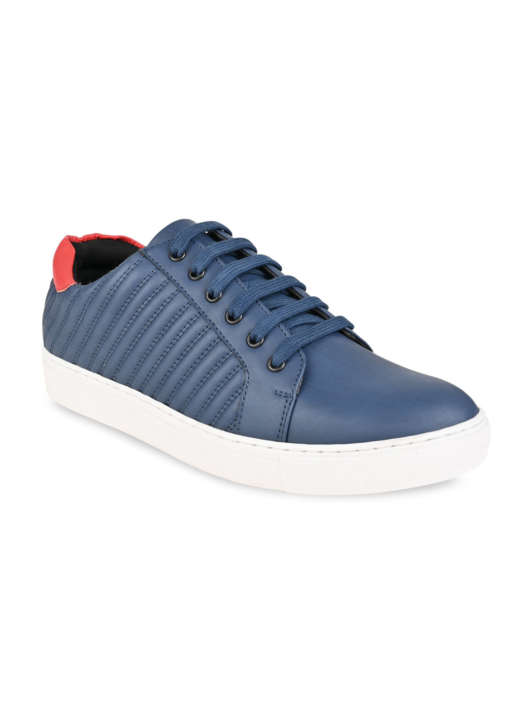 

Regal Men Navy Blue & White Textured Casual Sneakers