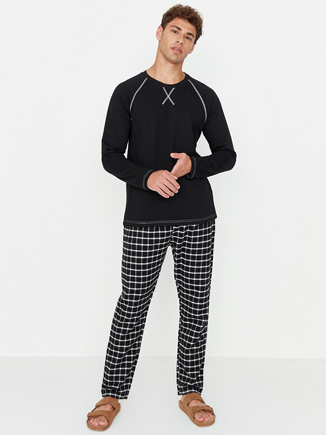 

Trendyol Men Black Night suit