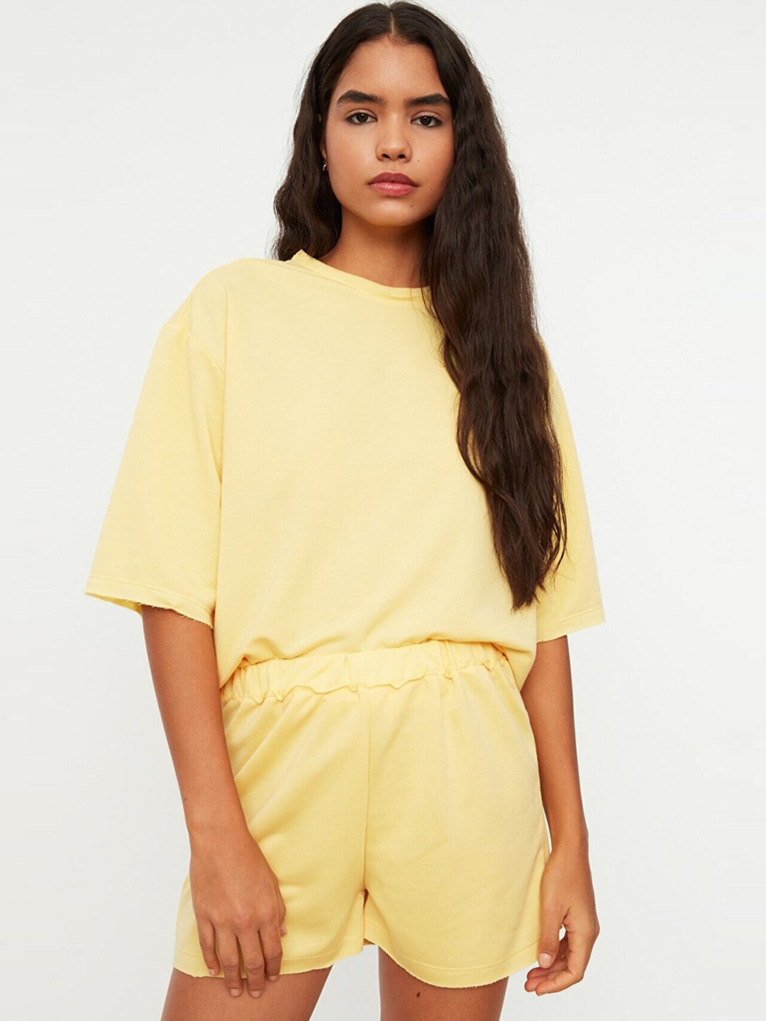 

Trendyol Women Yellow Night suit