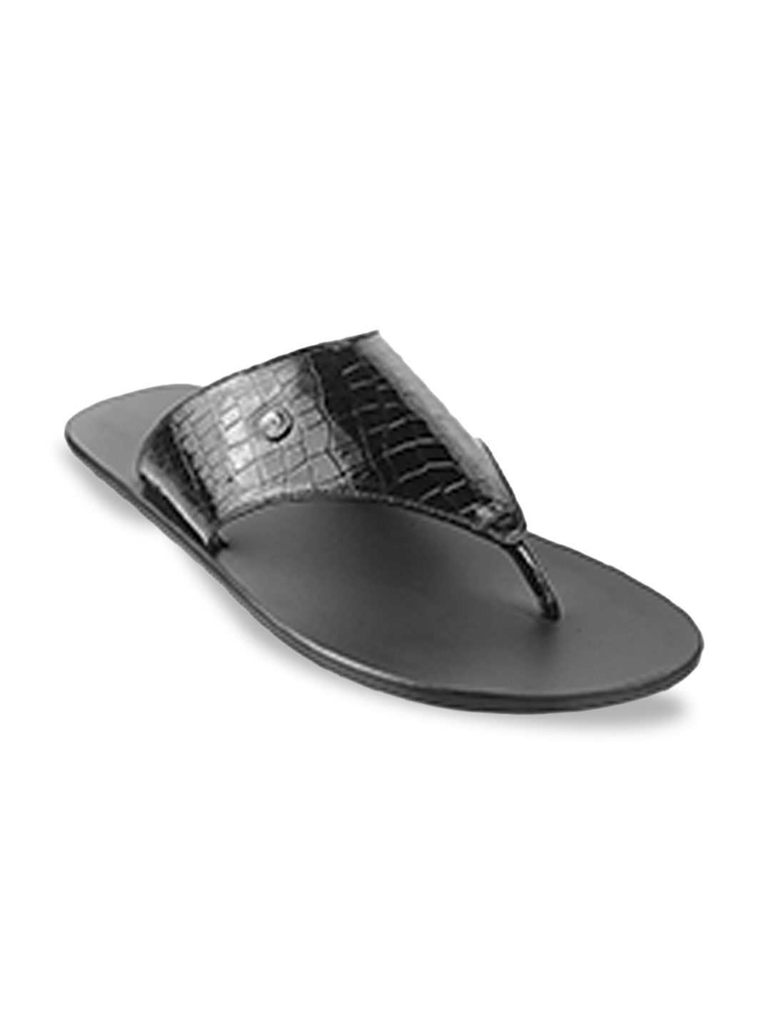 

Metro Men Black Leather Comfort Sandals