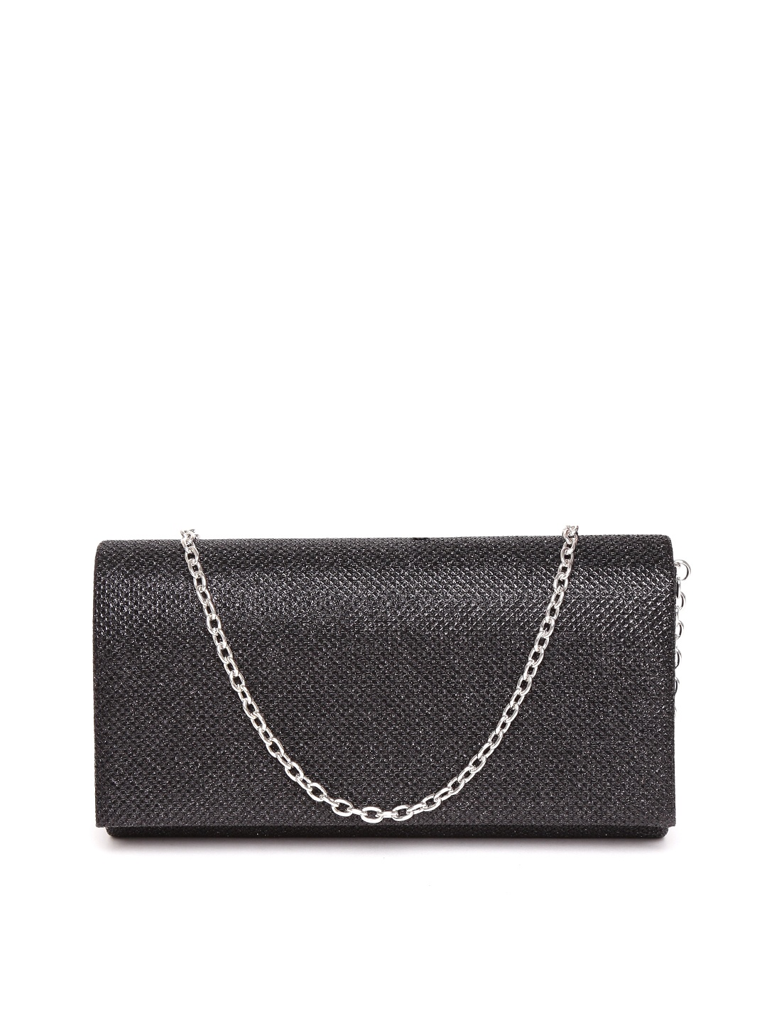 

GIORDANO Black Shimmer Clutch with Chain Strap