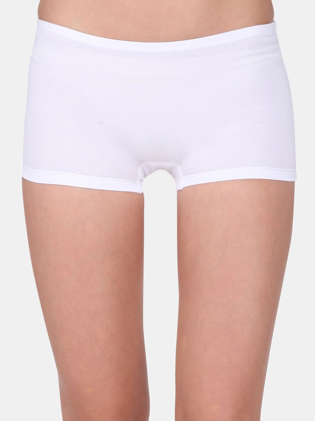 

RedRose Women Solid Cotton Boyshort Briefs, White