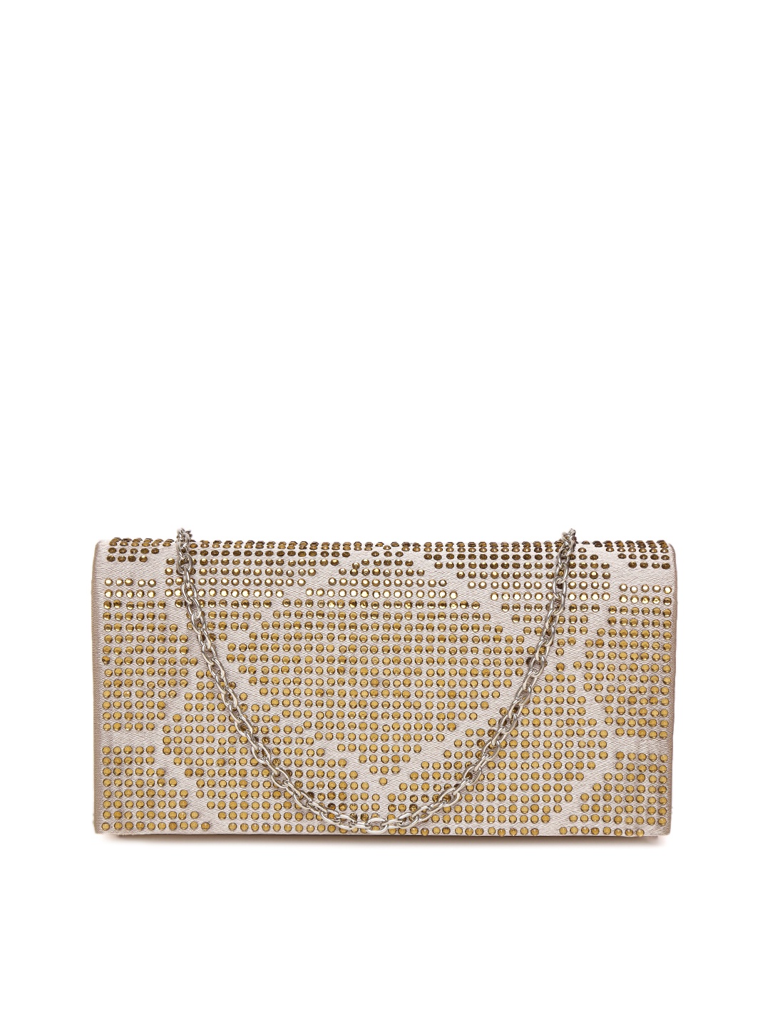 

GIORDANO Taupe Embellished Clutch with Chain Strap