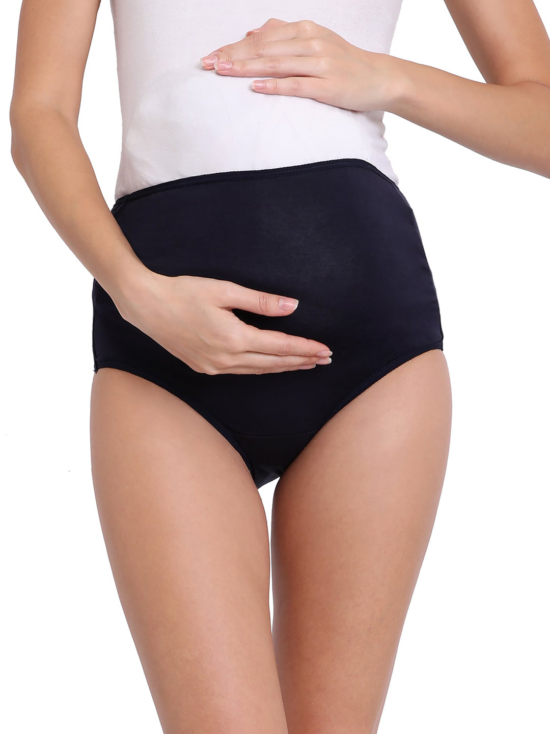 

RedRose Women Black Solid Maternity Panties