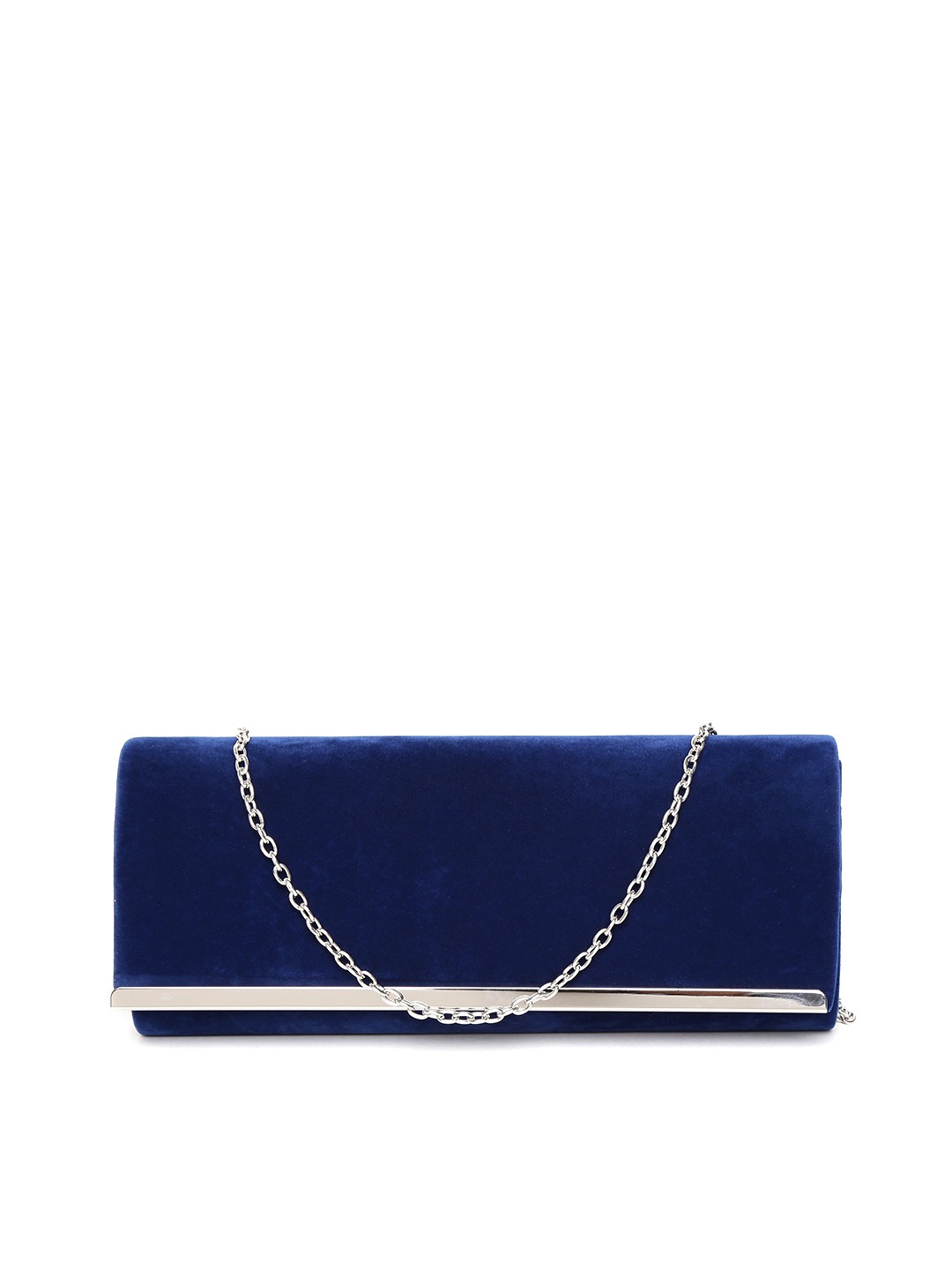 

GIORDANO Blue Velvet Clutch with Chain Strap