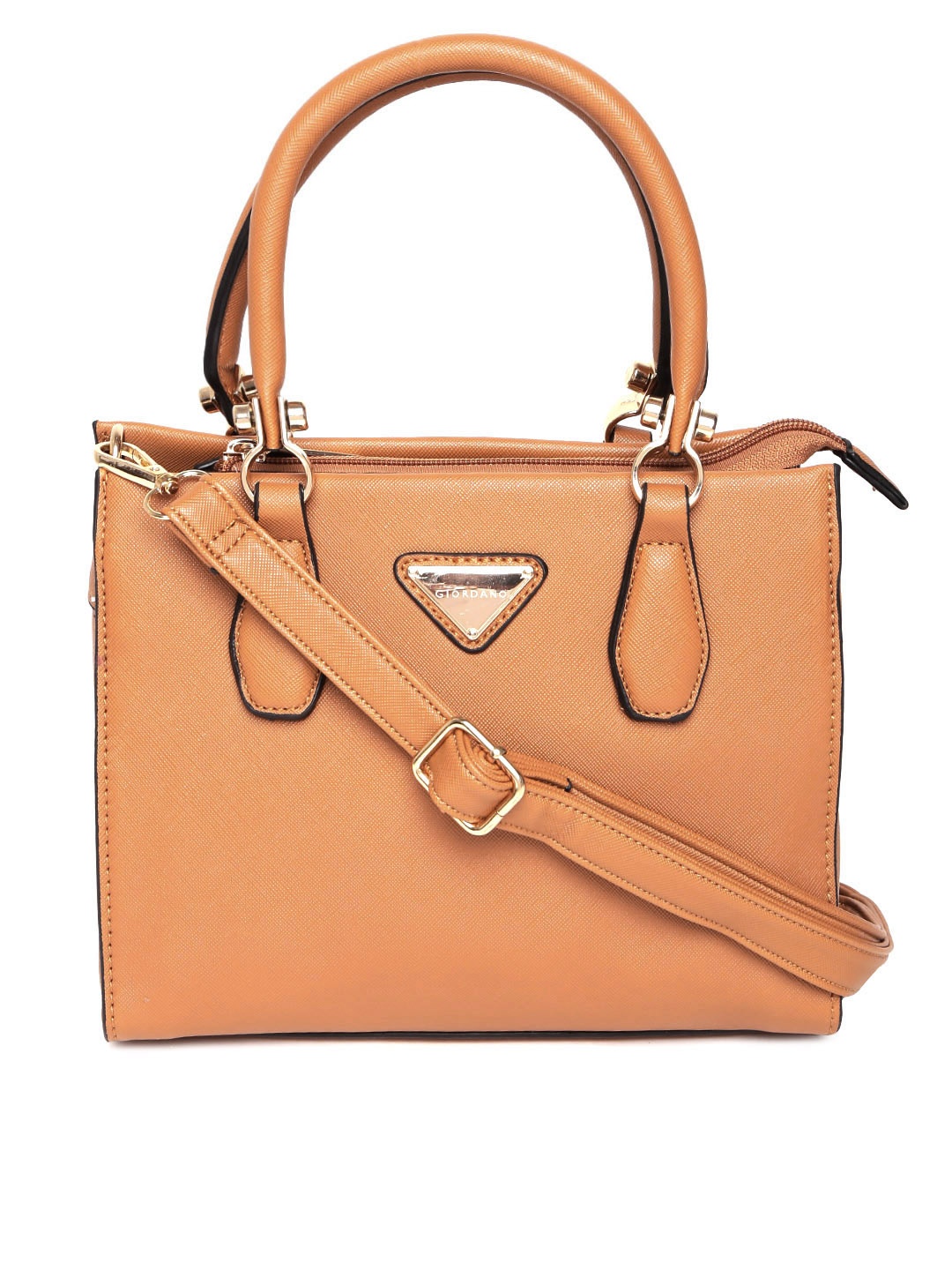 

GIORDANO Brown Solid Handheld Bag with Sling Strap