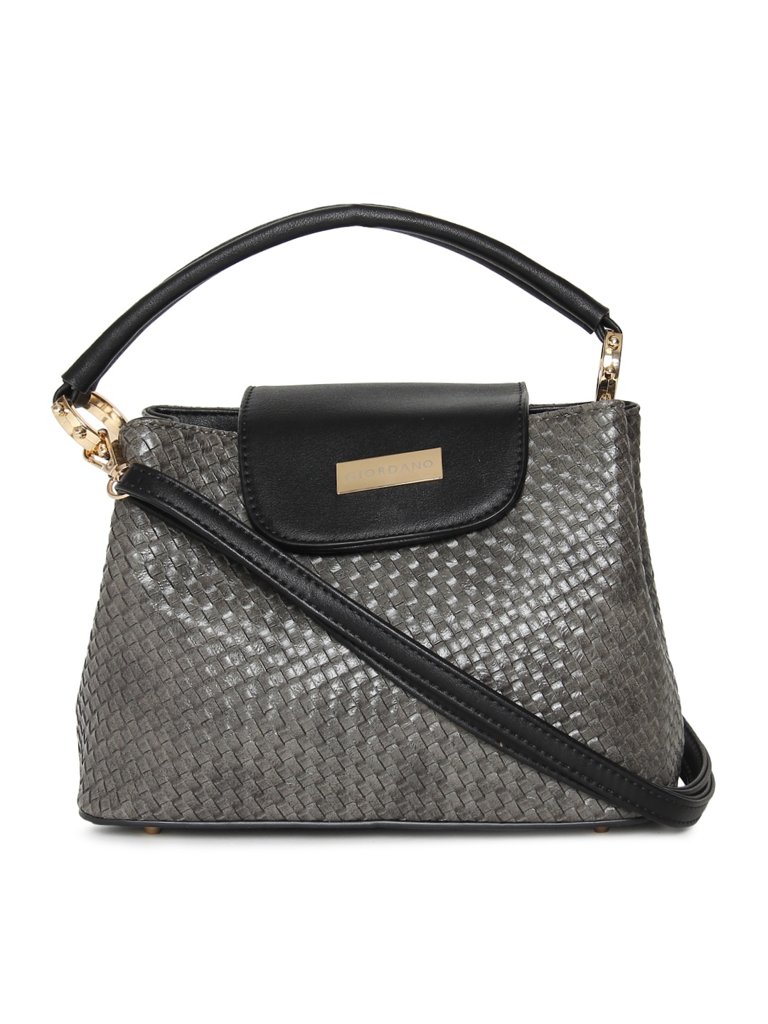 

GIORDANO Grey Textured Handheld bag