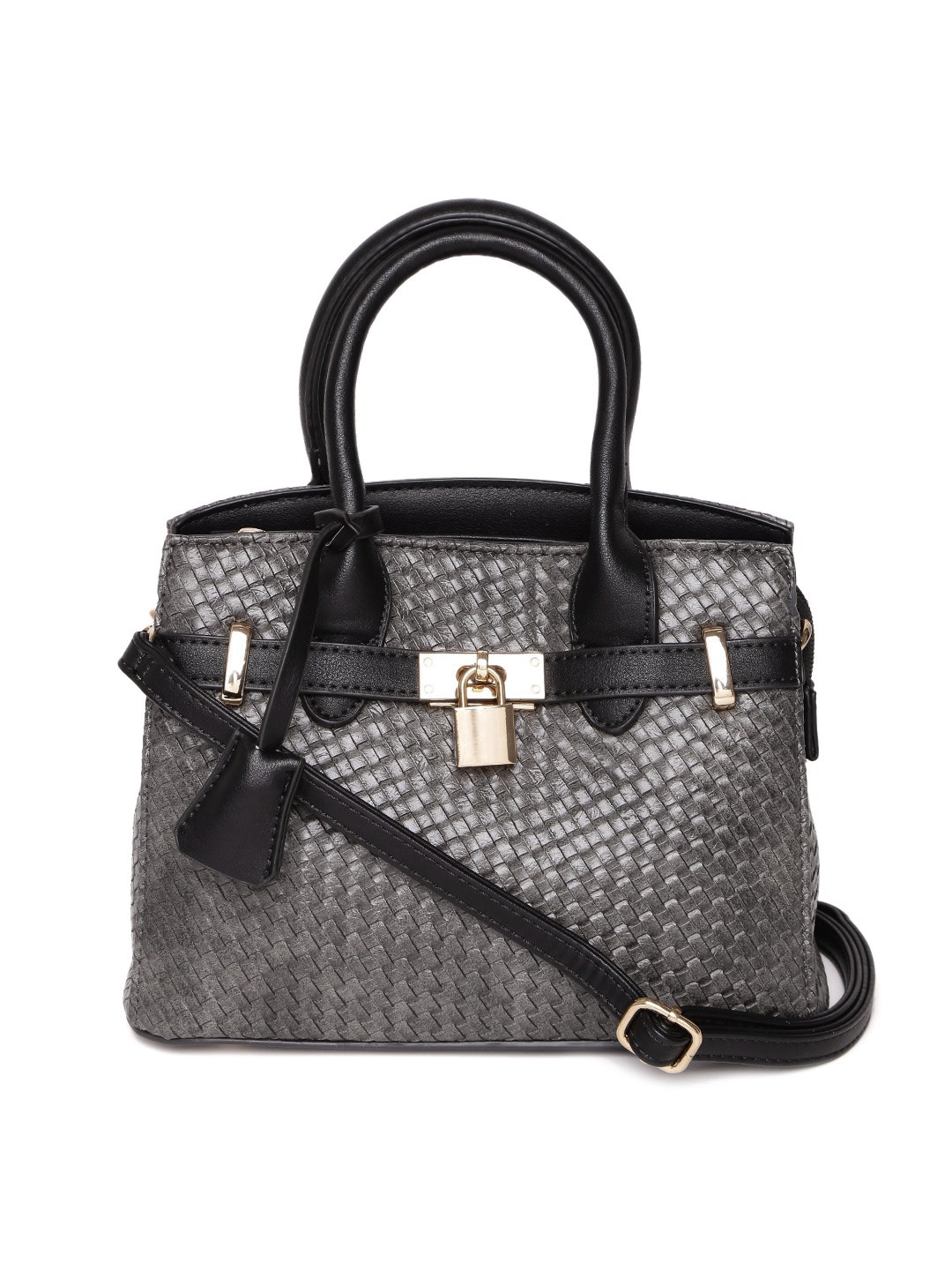

GIORDANO Grey Basketweave-Textured Handbag