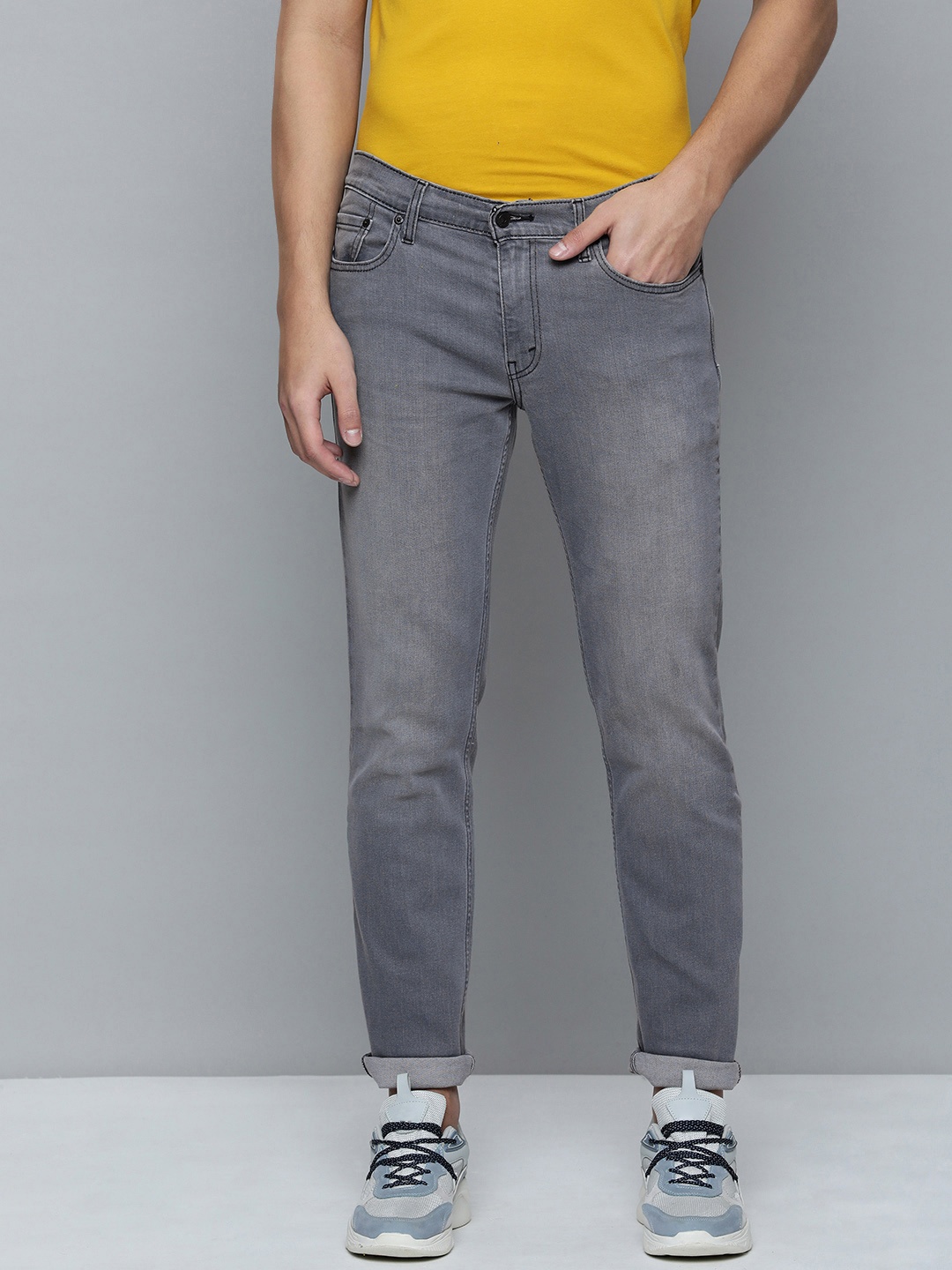 

Levis Men Grey 511 Slim Fit Mid Rise Light Fade Stretchable Jeans