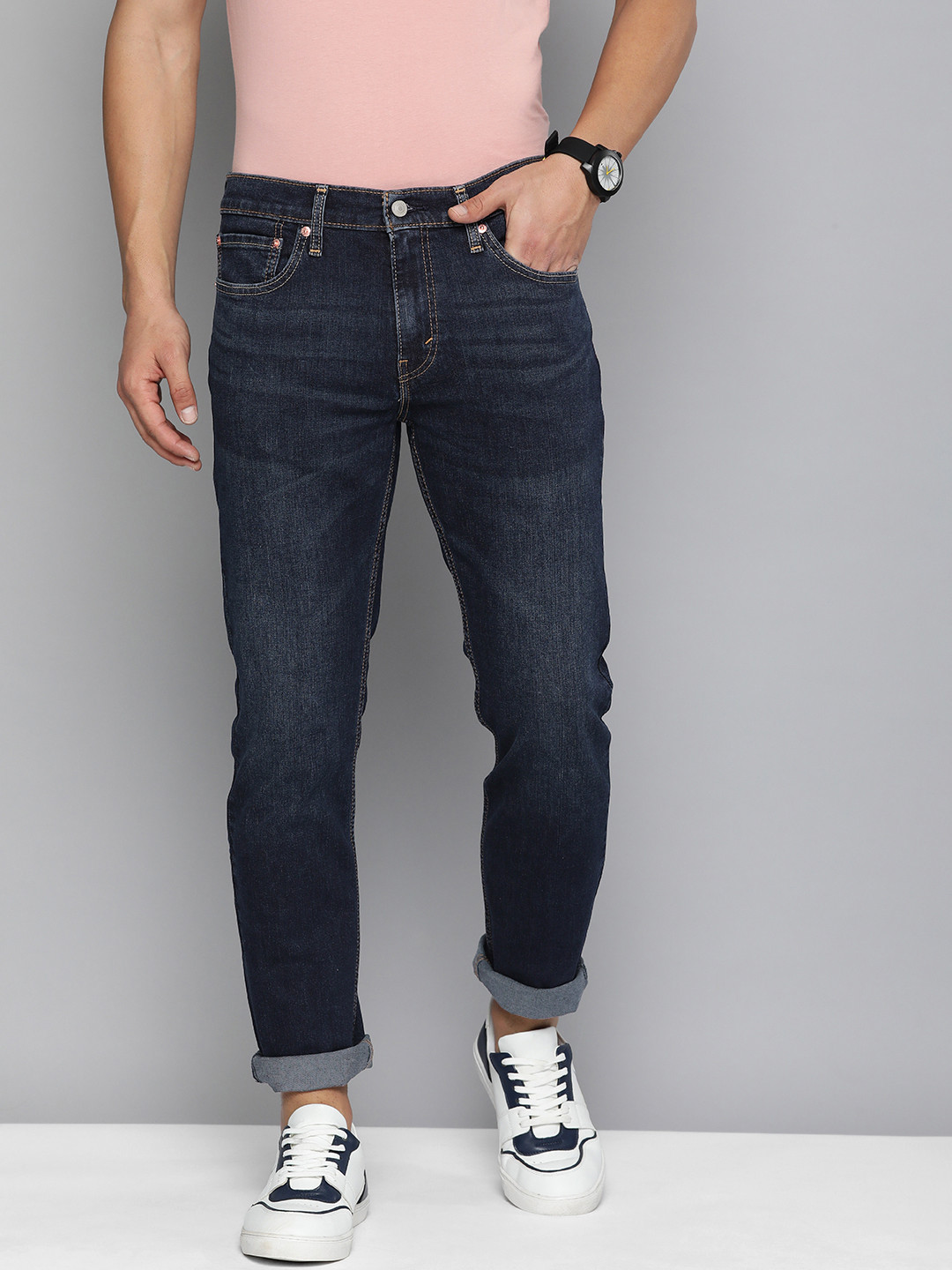 

Levis Men Dark Blue Slim Fit Light Fade Jeans
