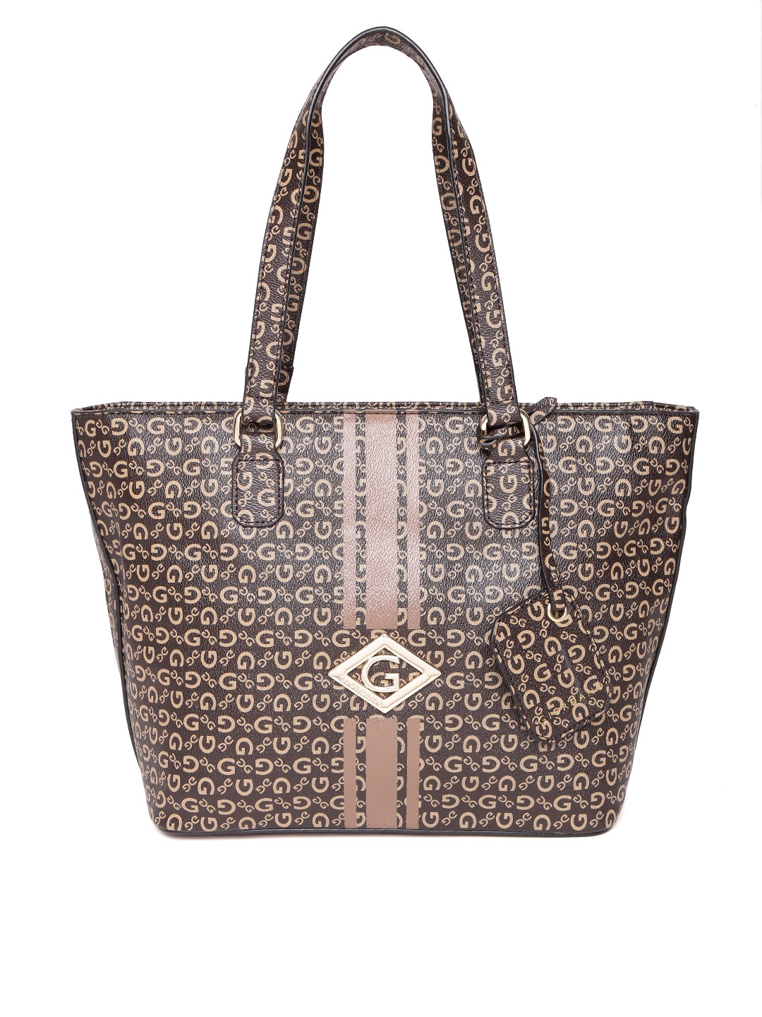 

GIORDANO Brown Brand Print Shoulder Bag