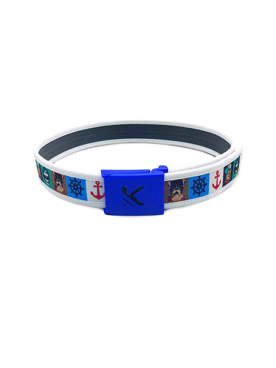 

KazarMax Boys Grey Printed Belt