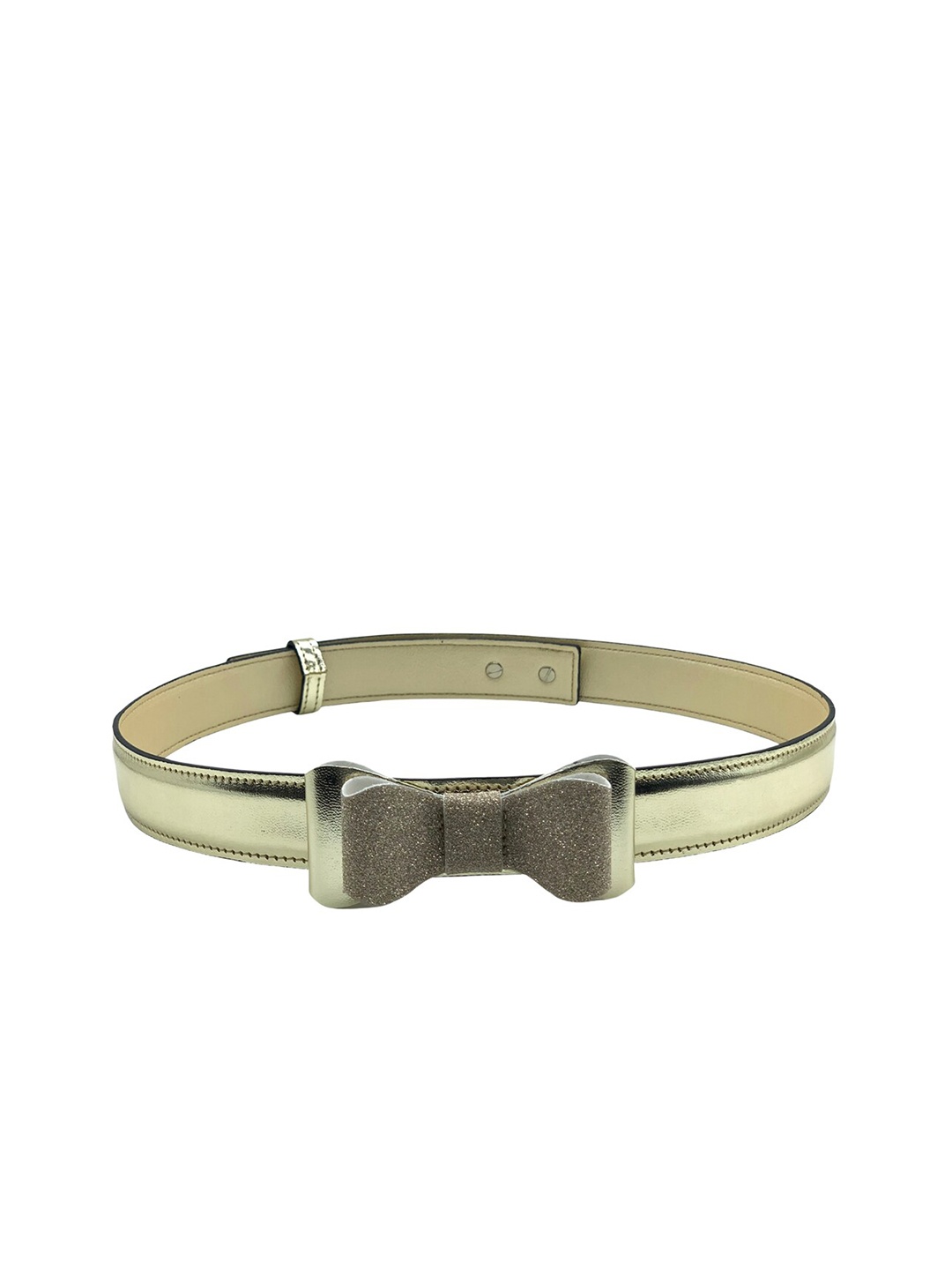 

KazarMax Girls Gold-Toned PU Belt with Bow Detail