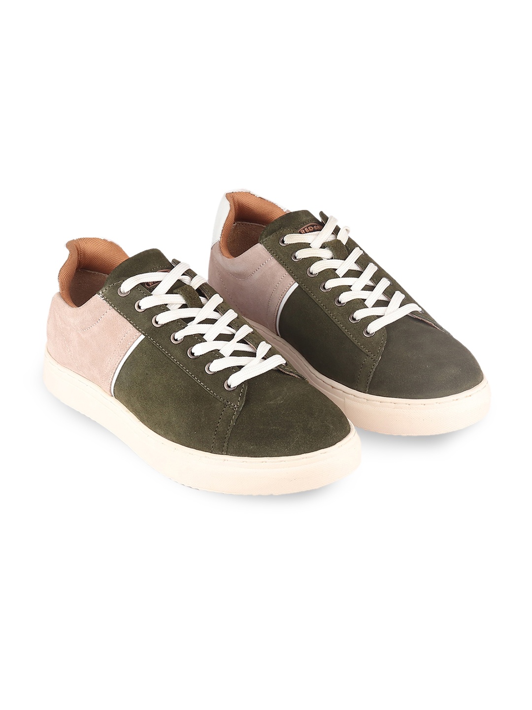 

Red Chief Men Green Colourblocked Leather Sneakers