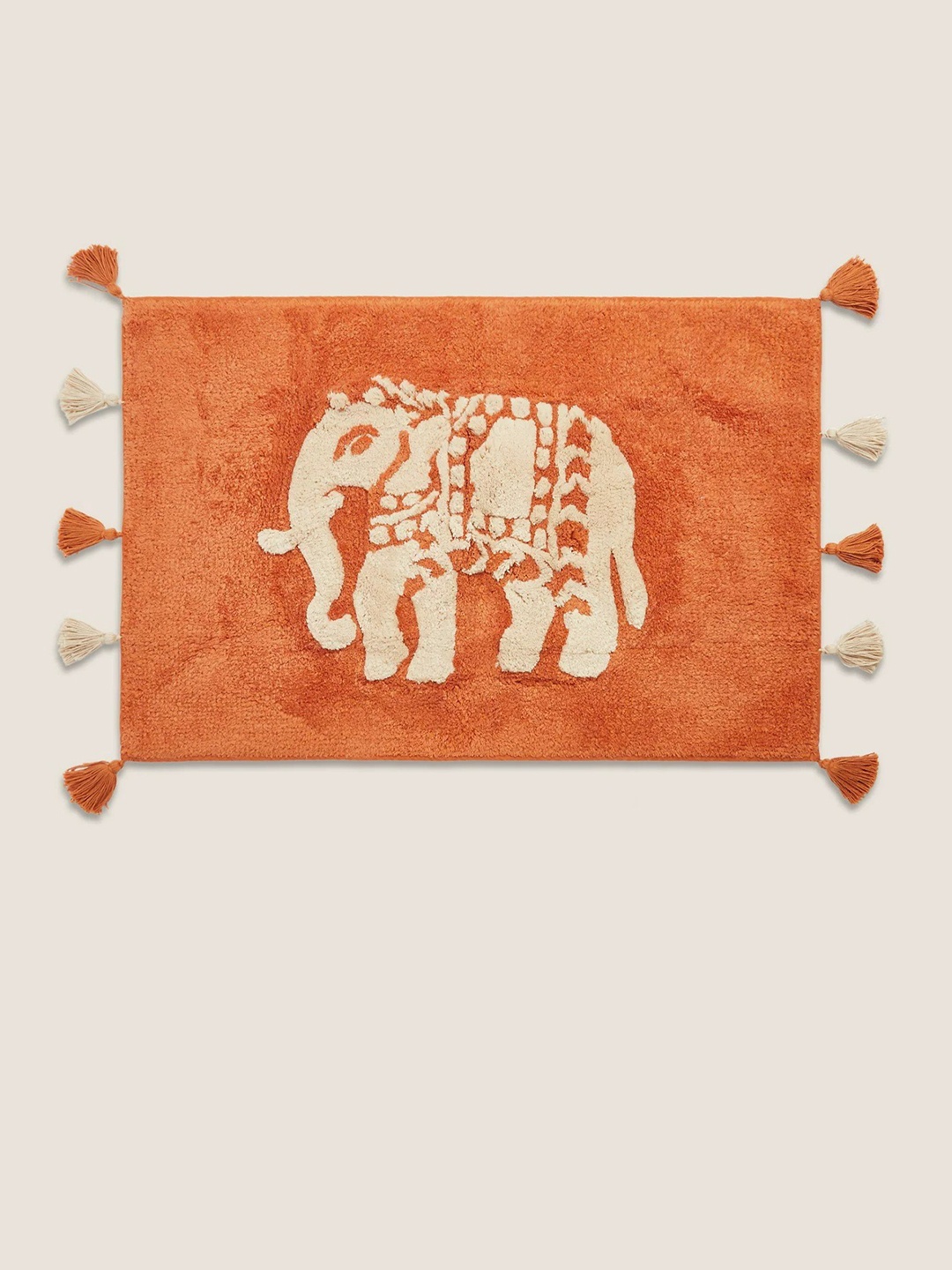 

Marks & Spencer Rust Colored Elephant Woven Pure Cotton Floor Mats & Dhurries