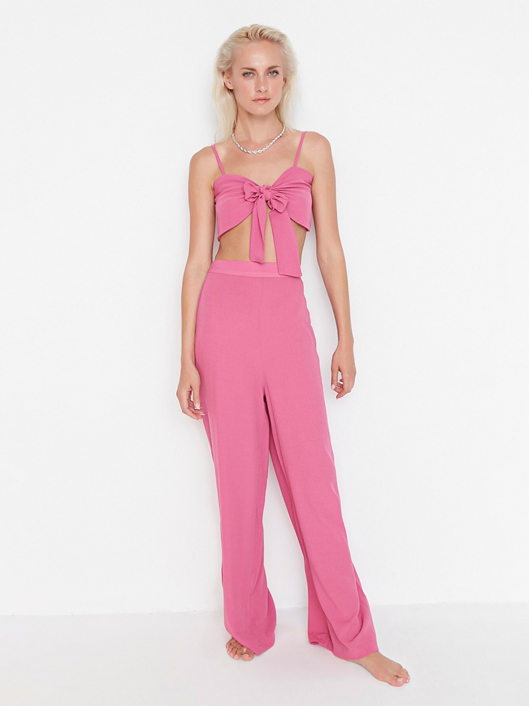 

Trendyol Women Pink Top with Trousers