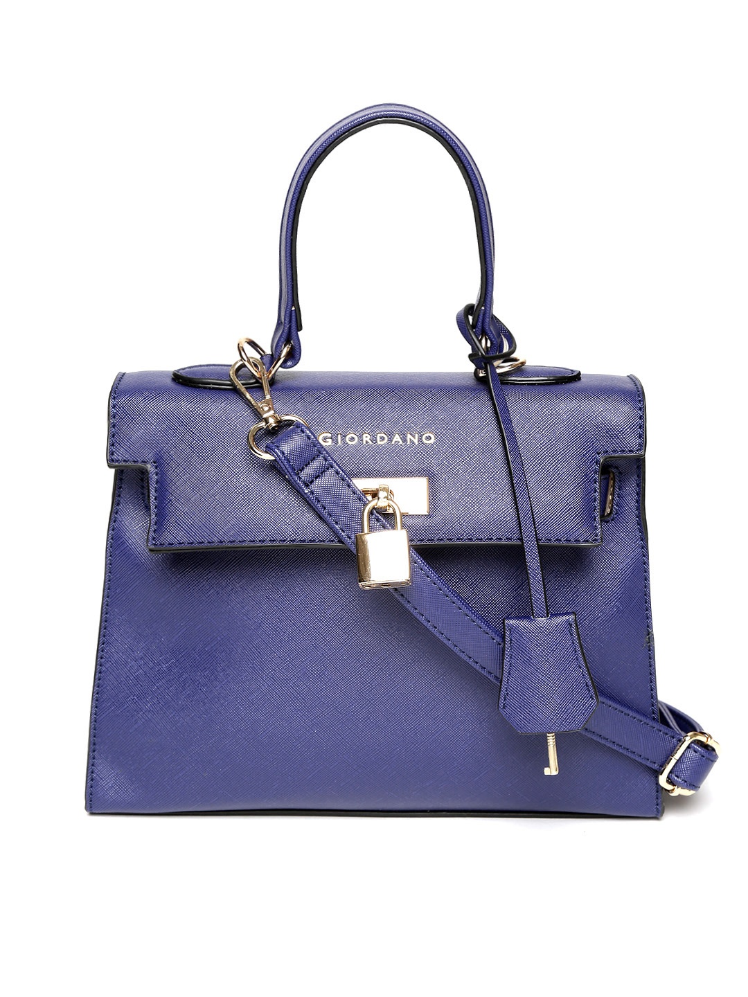 

GIORDANO Blue Solid Satchel with Sling Strap