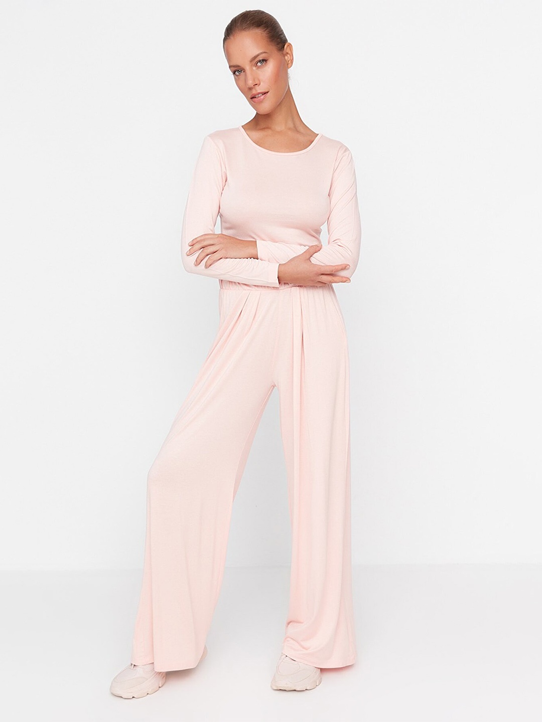 

Trendyol Women Pink Top with Palazzos