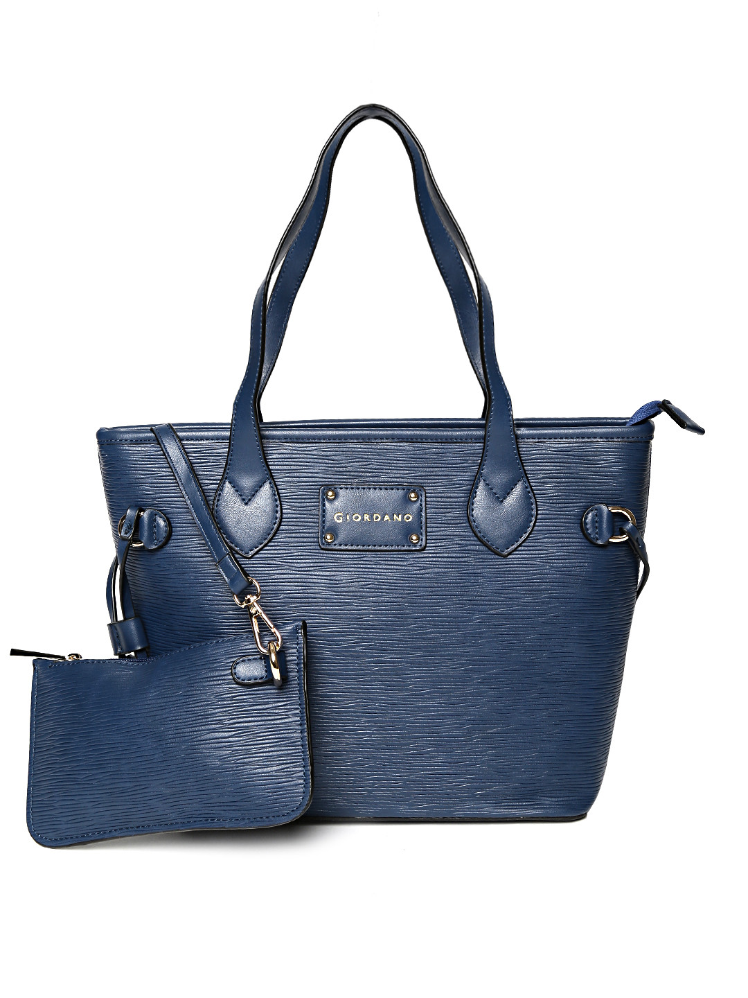 

GIORDANO Blue Textured Shoulder Bag with Pouch