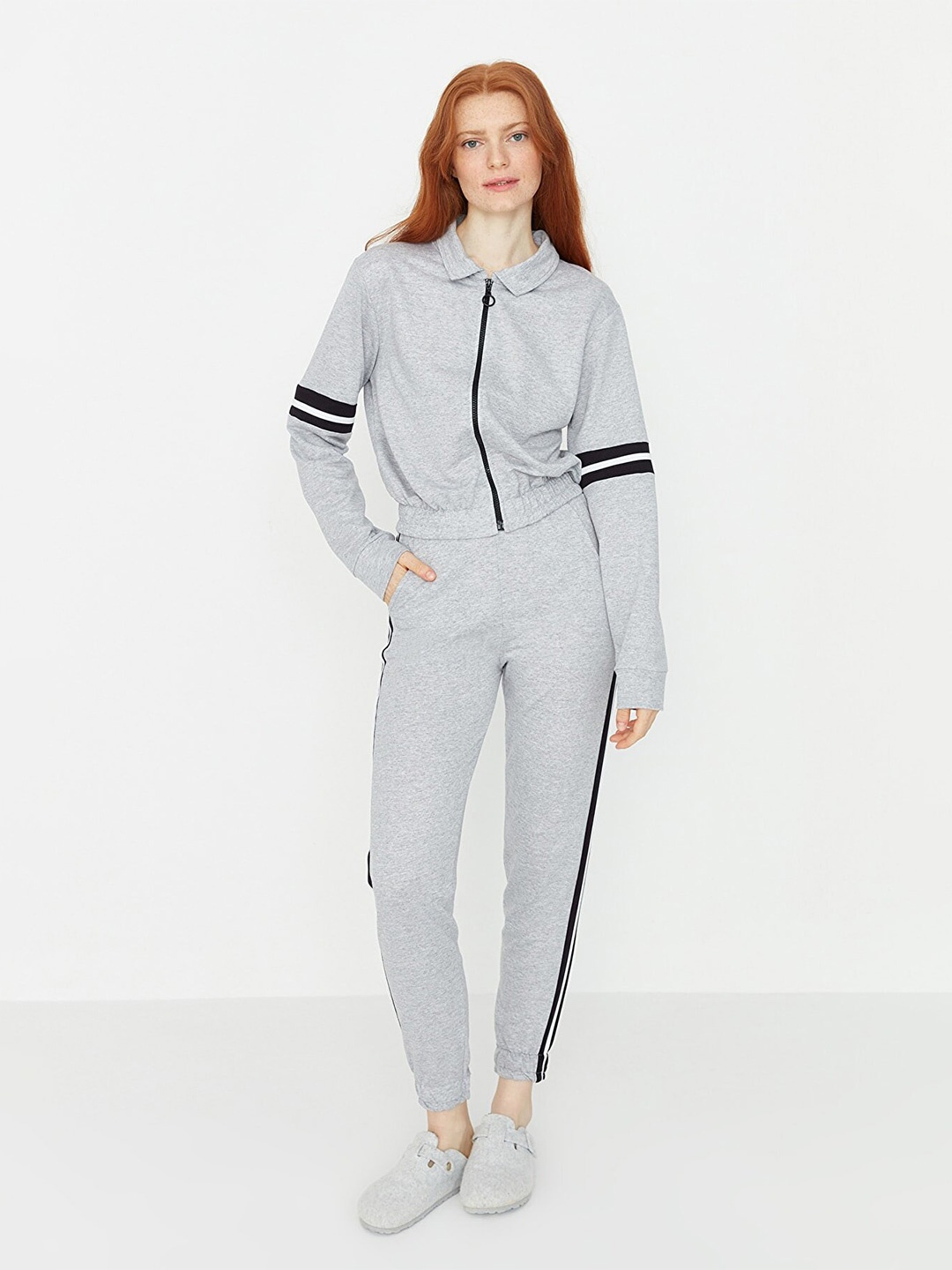 

Trendyol Women Polyester Solid Co-Ords, Grey