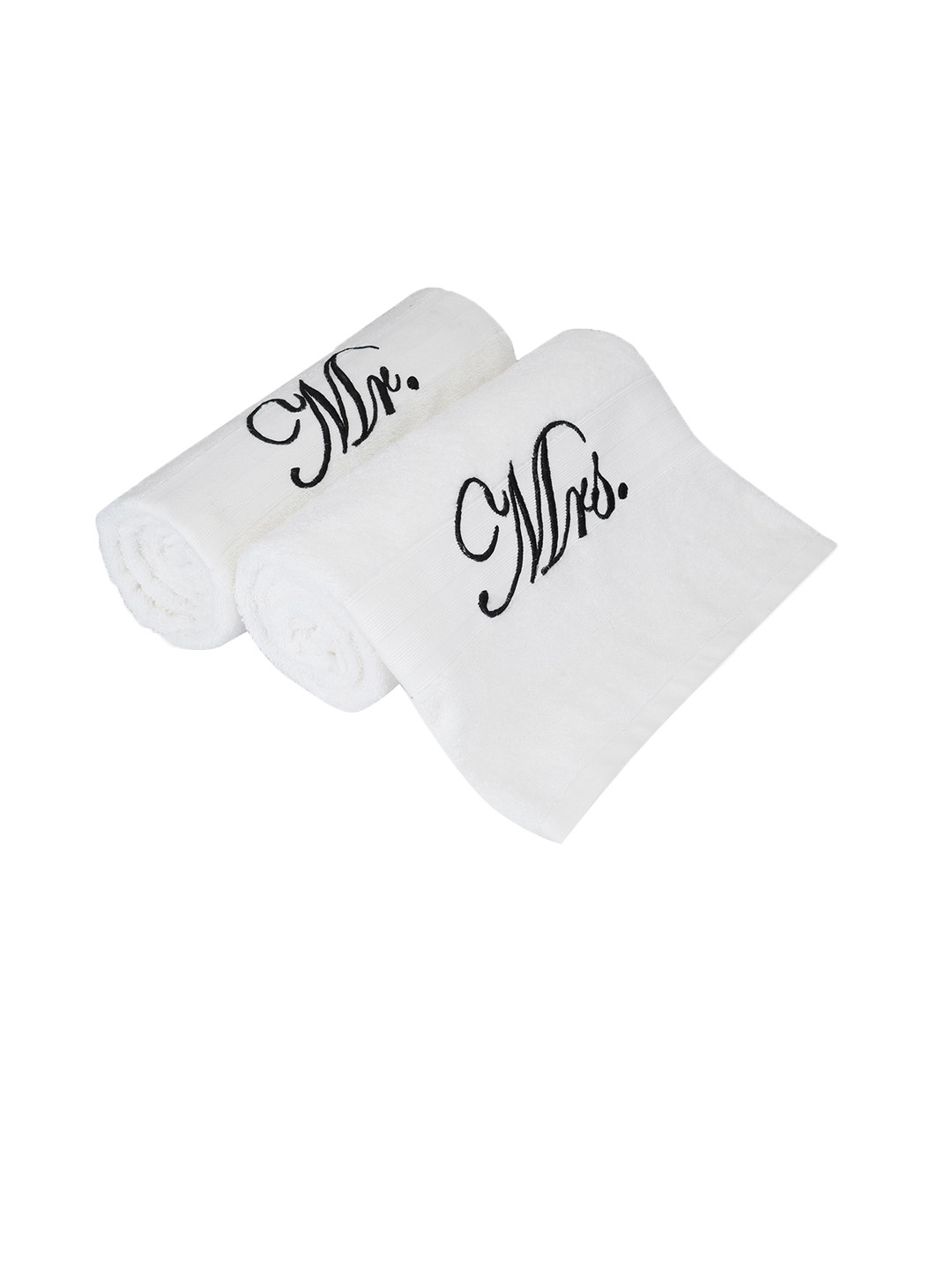 

LUSH & BEYOND White & Black Pack Of 10 Printed Bath Towels