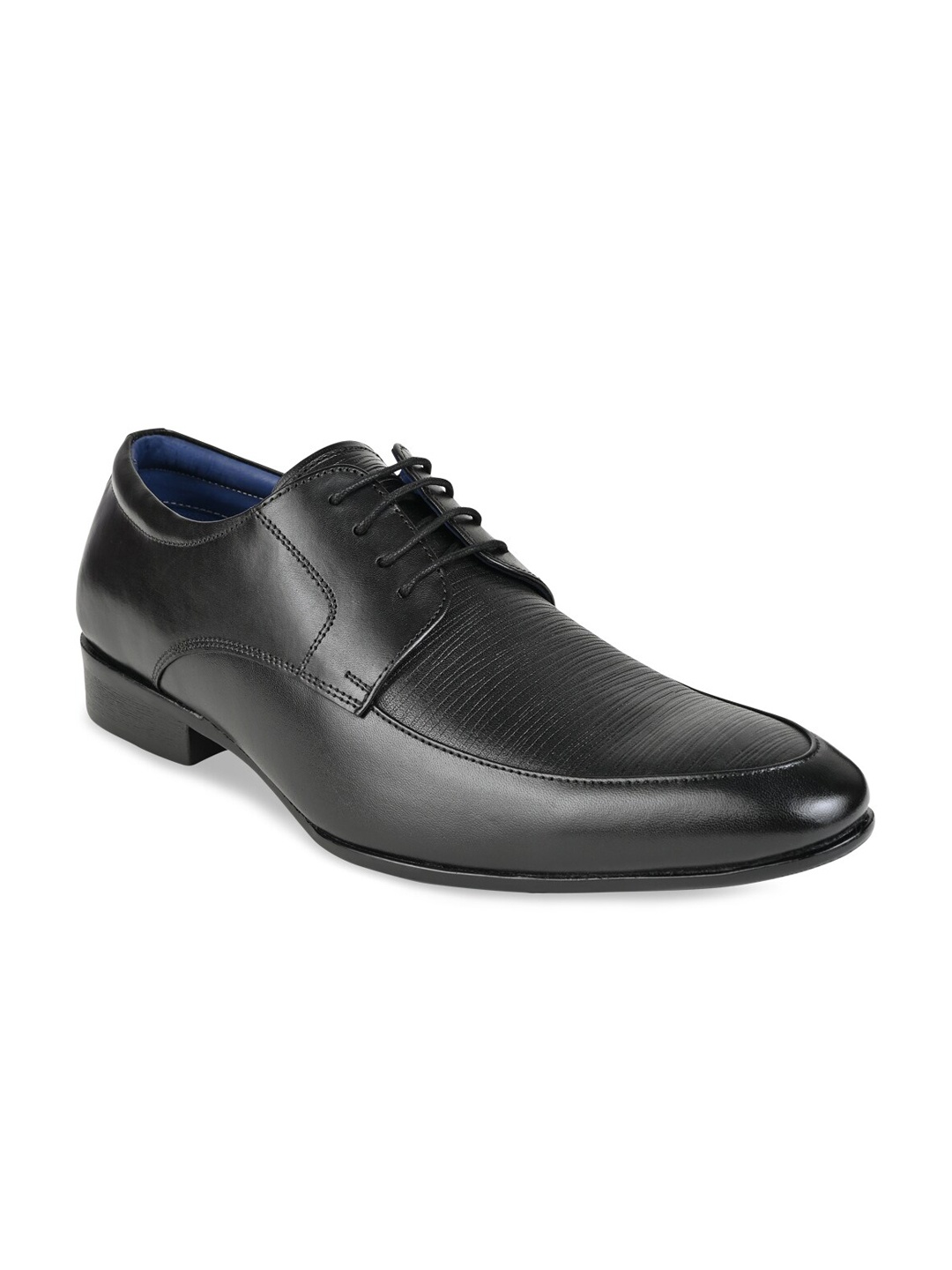 

Regal Men Black Textured Formal Leather Derbys