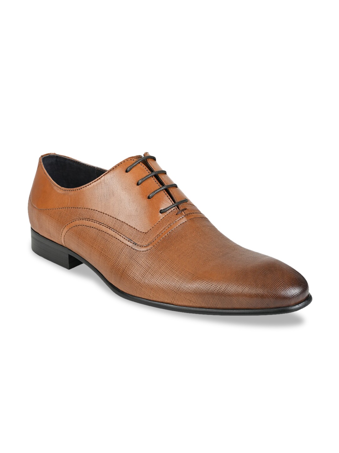 

Regal Tan Men Solid Leather Formal Derbys