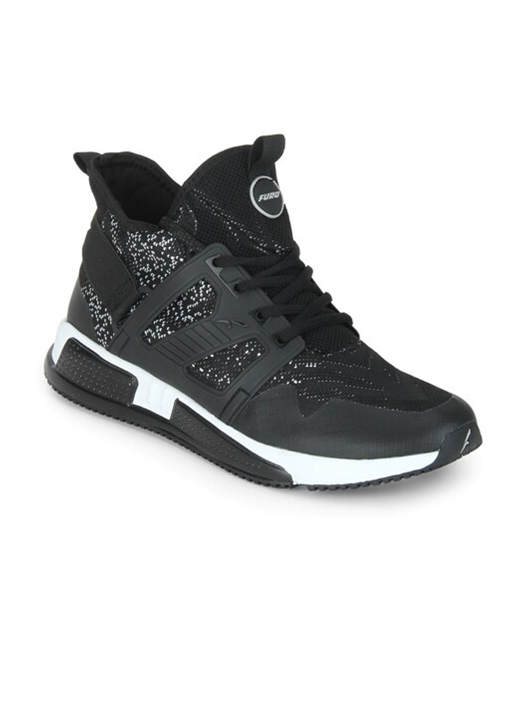 

FURO by Red Chief Men Black Mesh Running Non-Marking Shoes