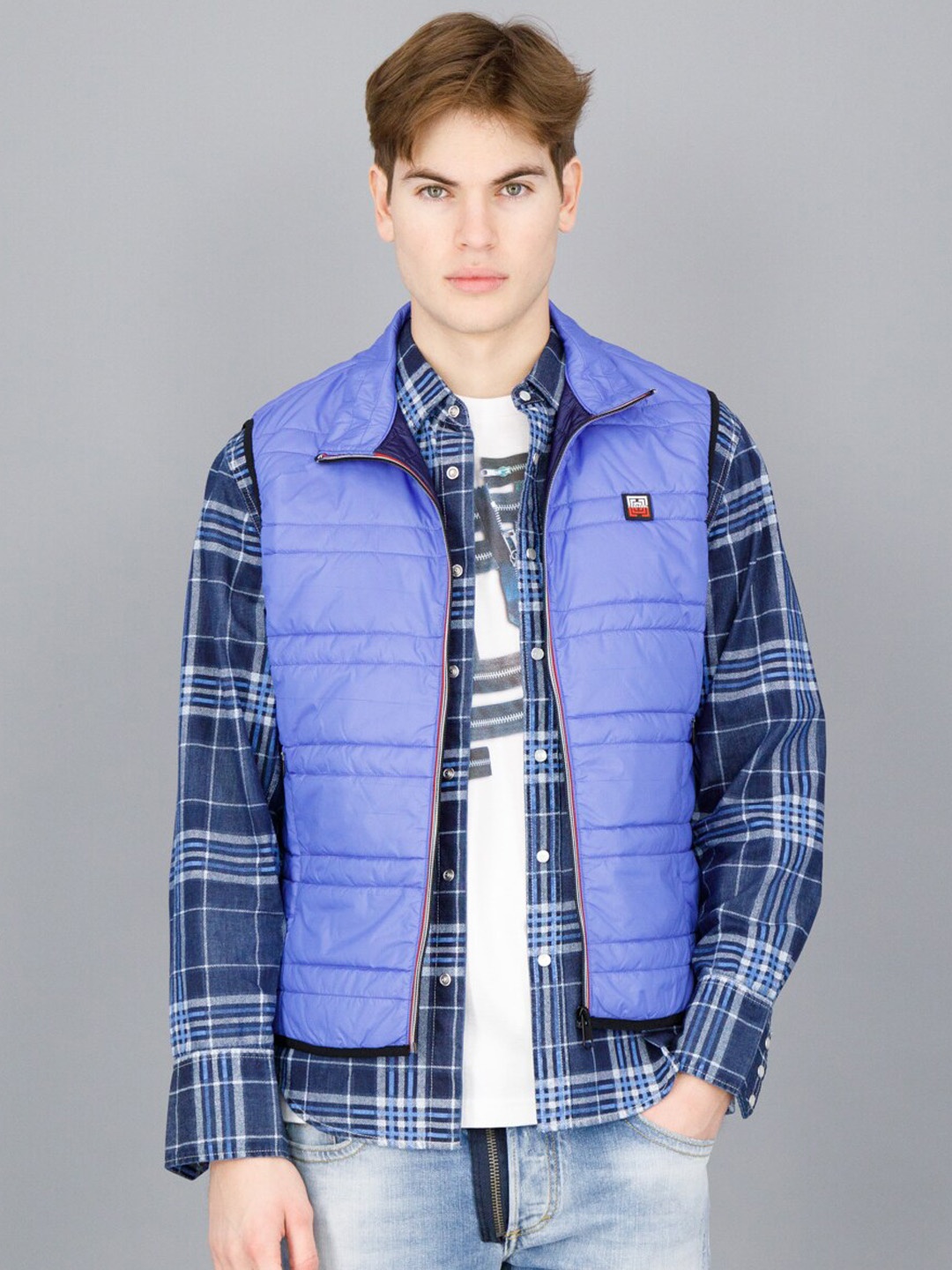 

FREESOUL Men Blue Longline Denim Jacket
