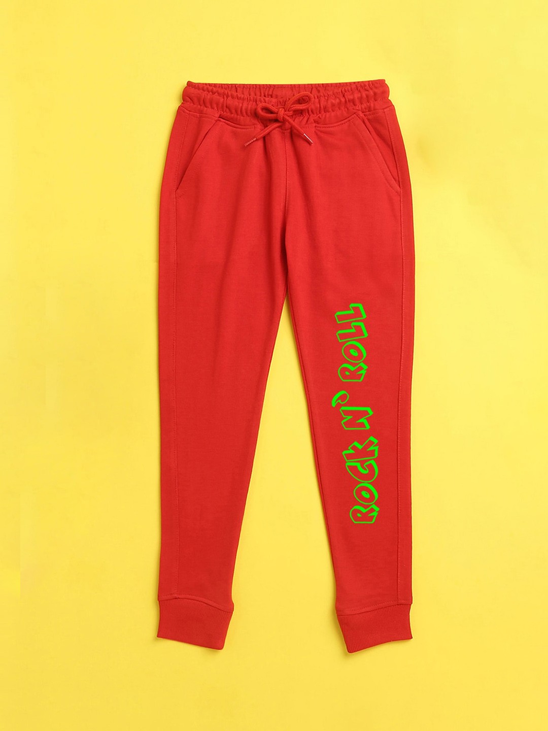 

NUSYL Kids Red Printed Jogger
