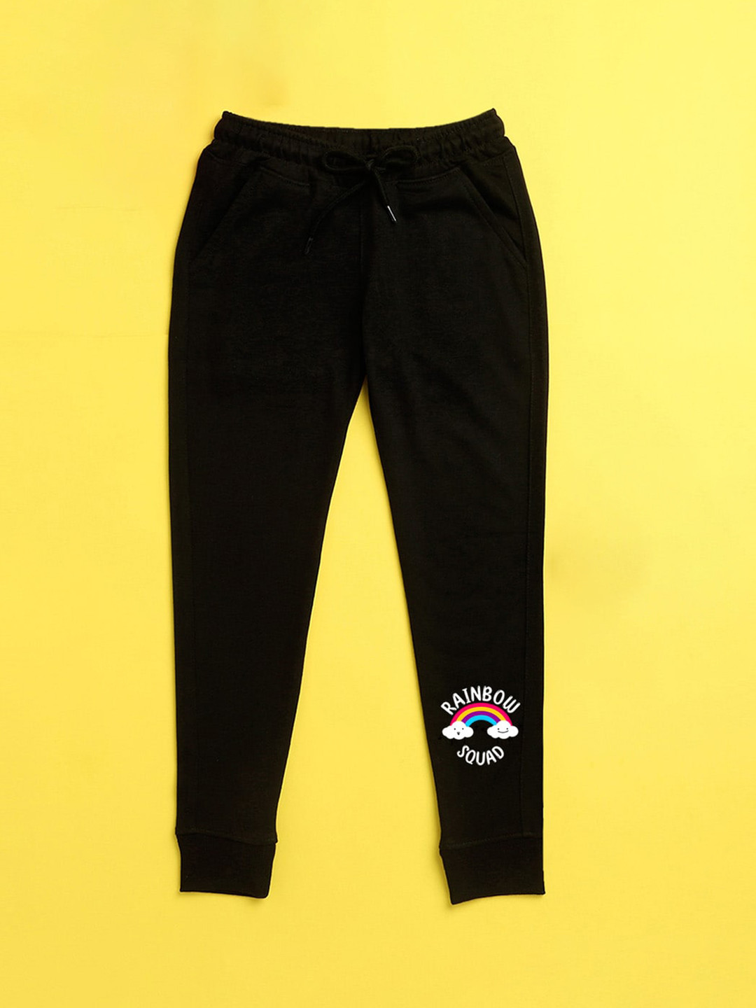 

NUSYL Kids Black Printed Joggers