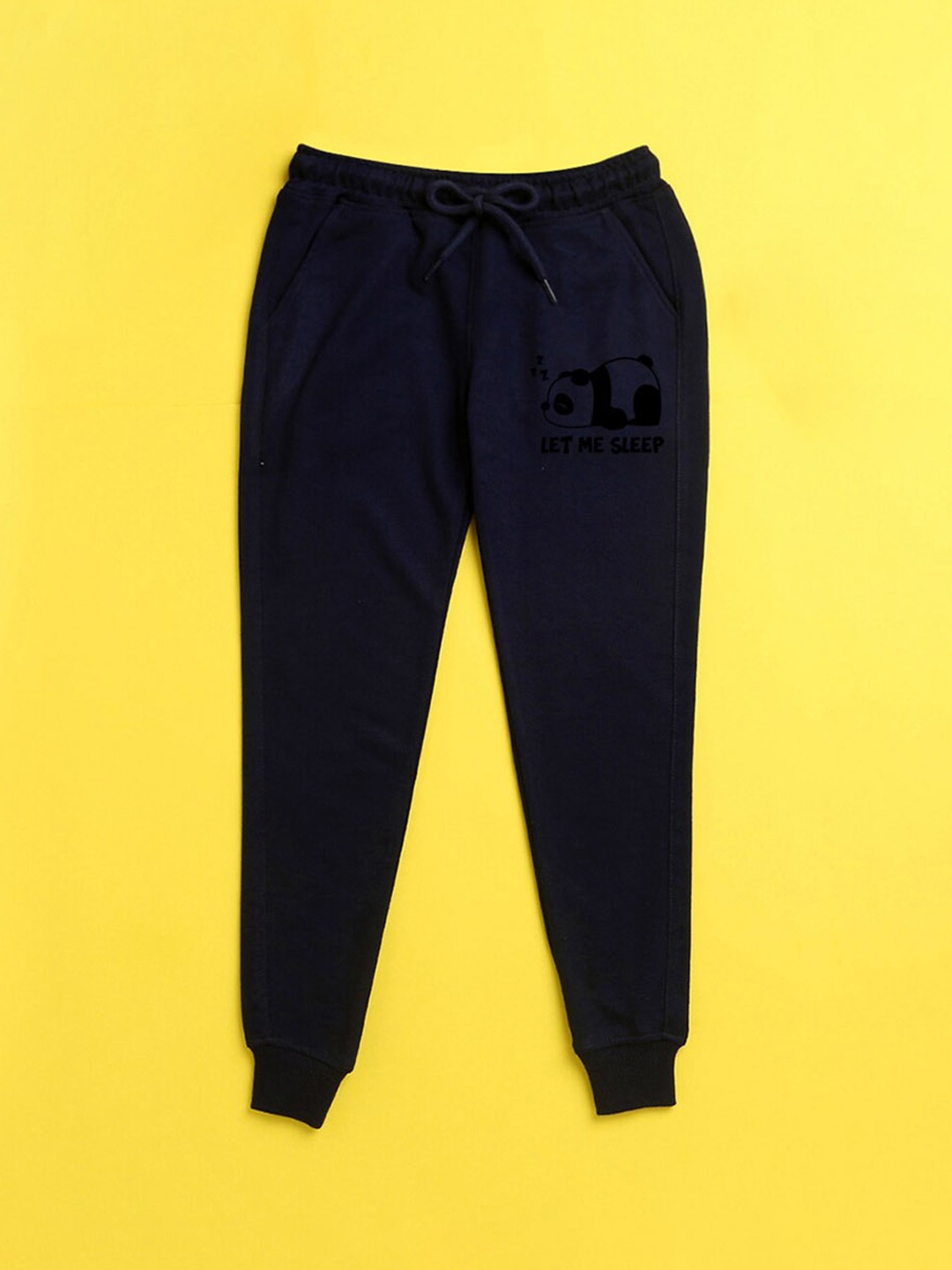 

NUSYL Kids Navy Blue Printed Joggers