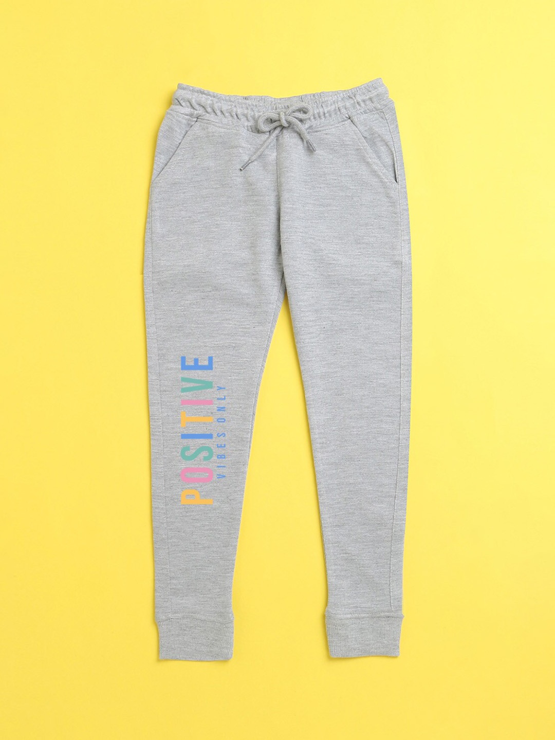 

NUSYL Kids Grey Printed Joggers