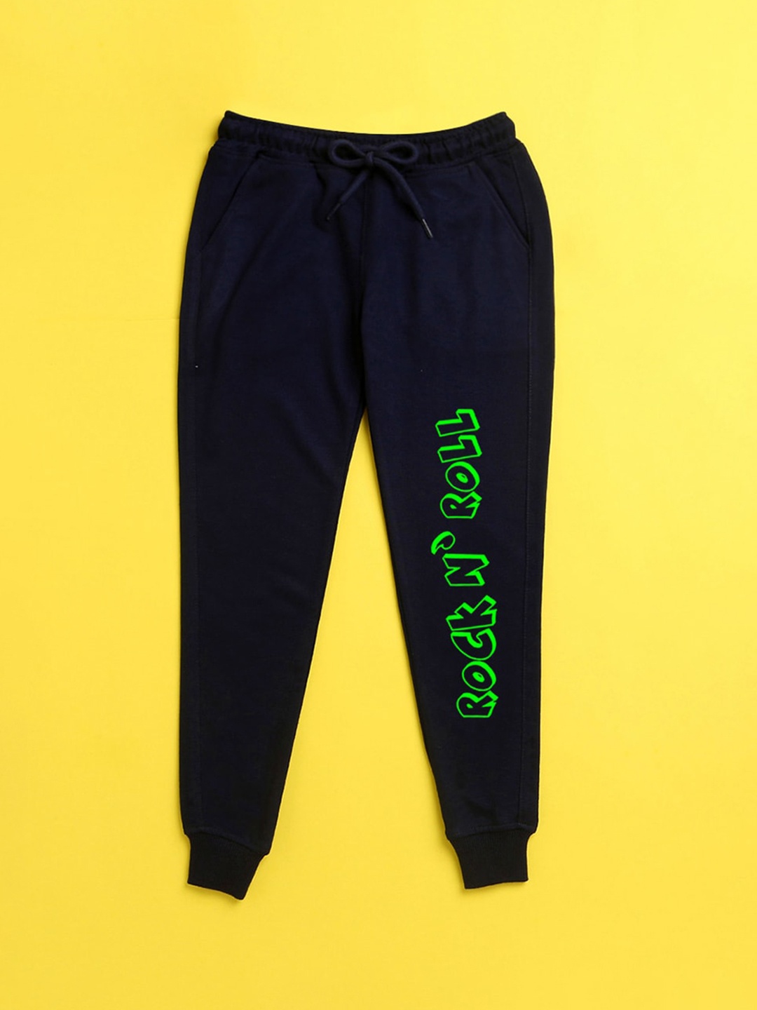 

NUSYL Kids Navy Blue Printed Joggers