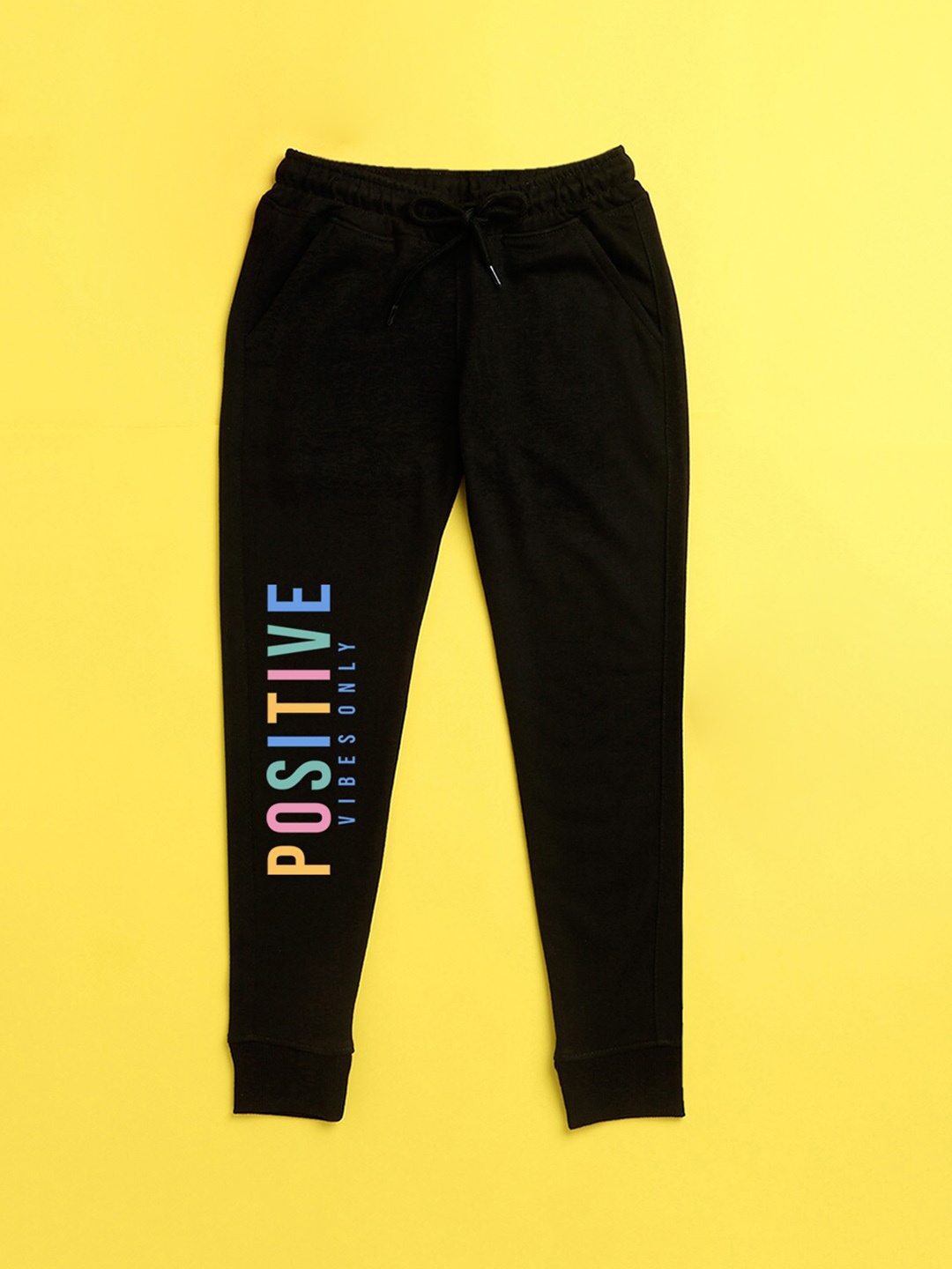 

NUSYL Unisex Black Printed Joggers