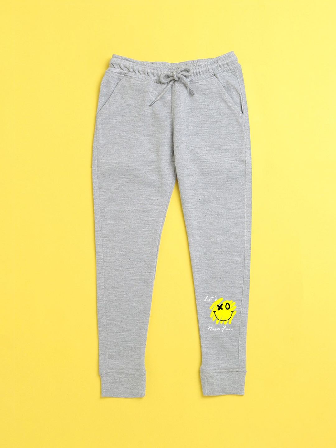 

NUSYL Kids Grey Printed Joggers