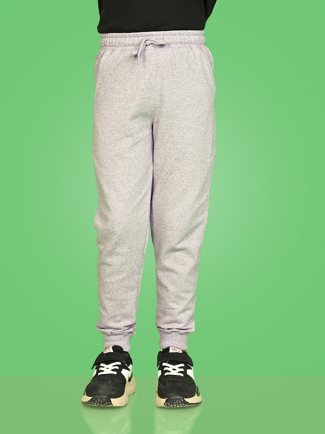 

NUSYL Kids Grey Solid Joggers