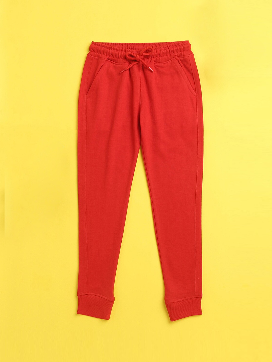 

NUSYL Kids Red Solid Joggers