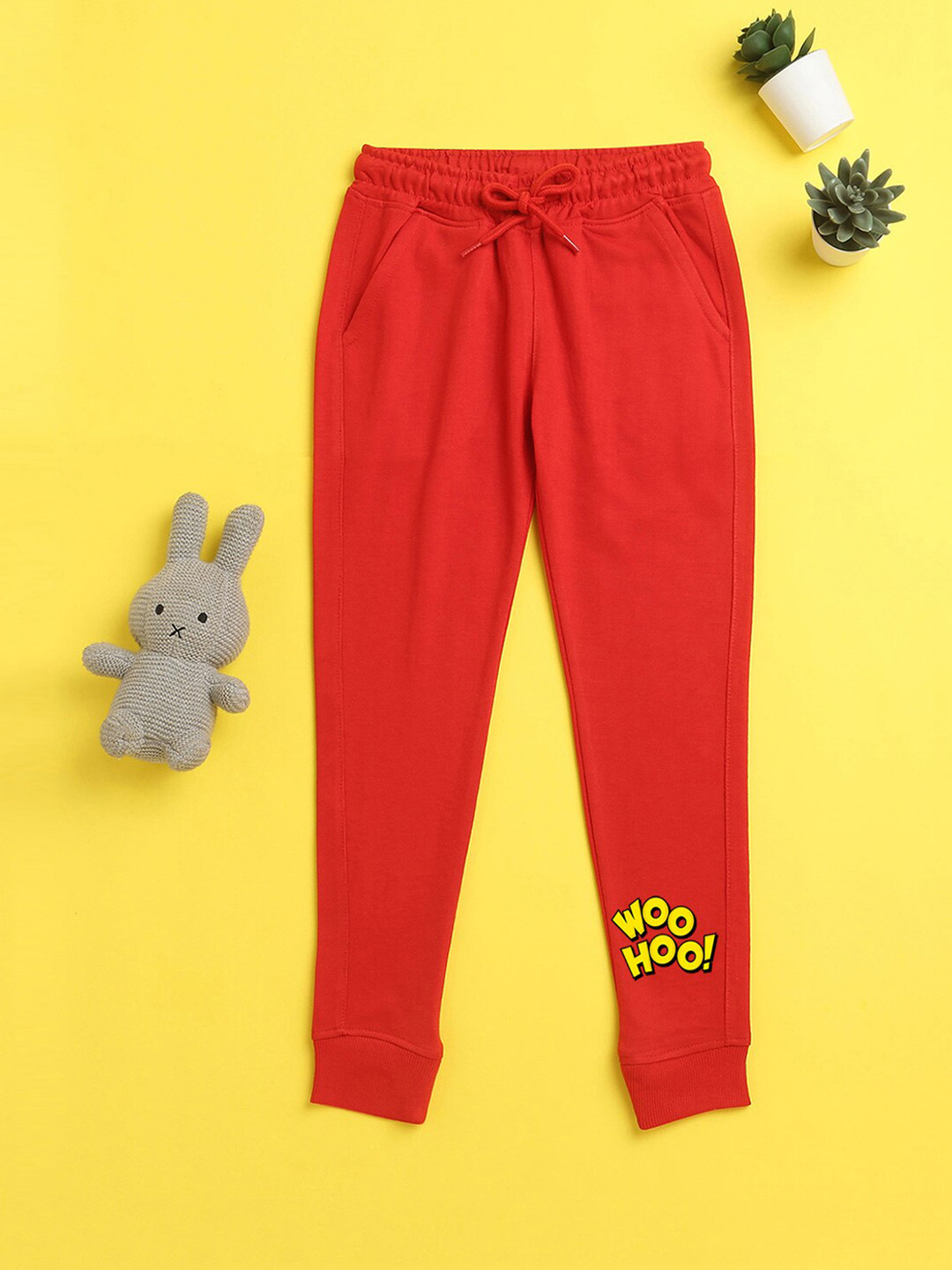 

NUSYL Kids Red Printed Joggers