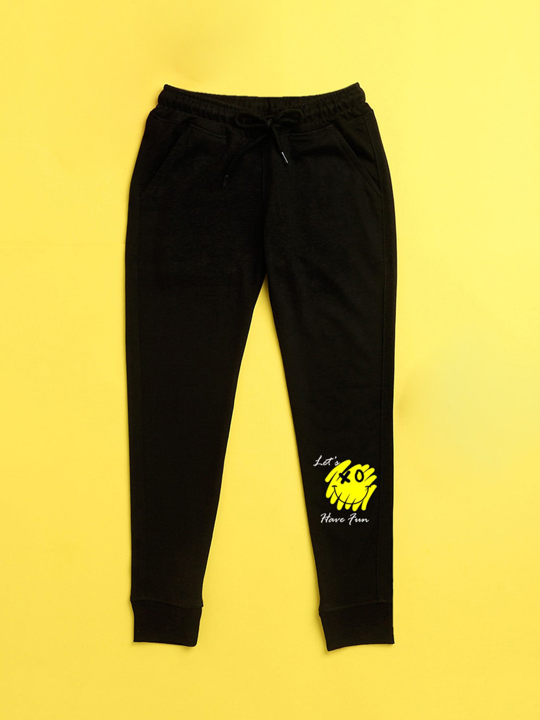 

NUSYL Kids Black Printed Jogger