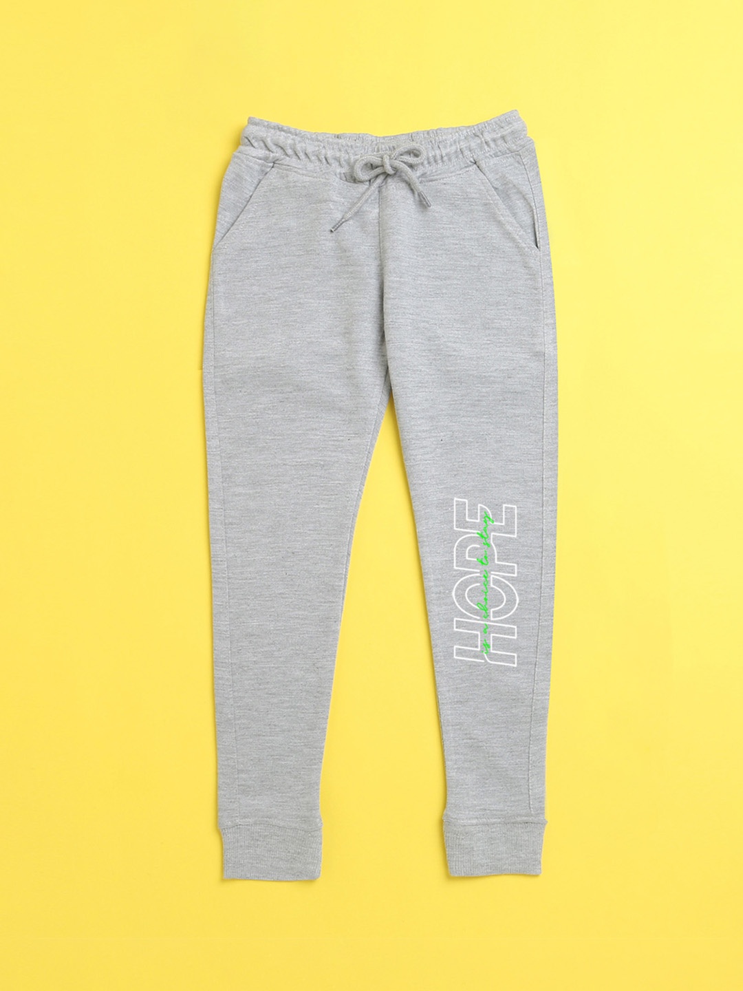 

NUSYL Kids Grey Printed Joggers