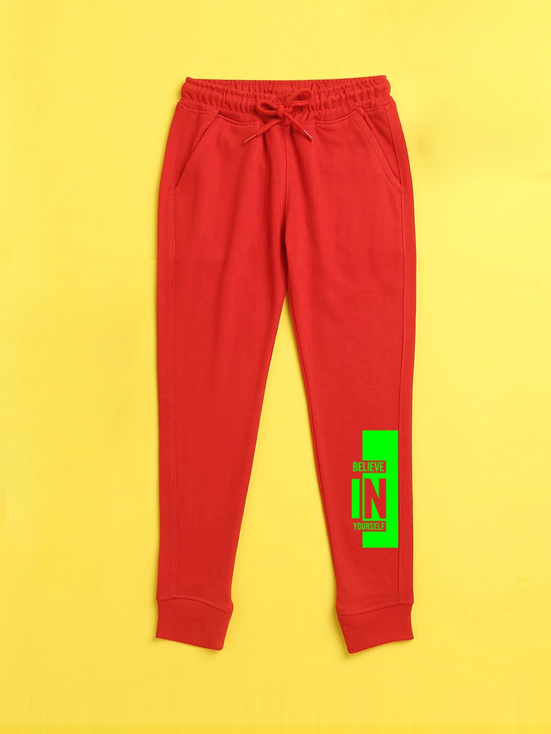 

NUSYL Kids Red Solid Joggers