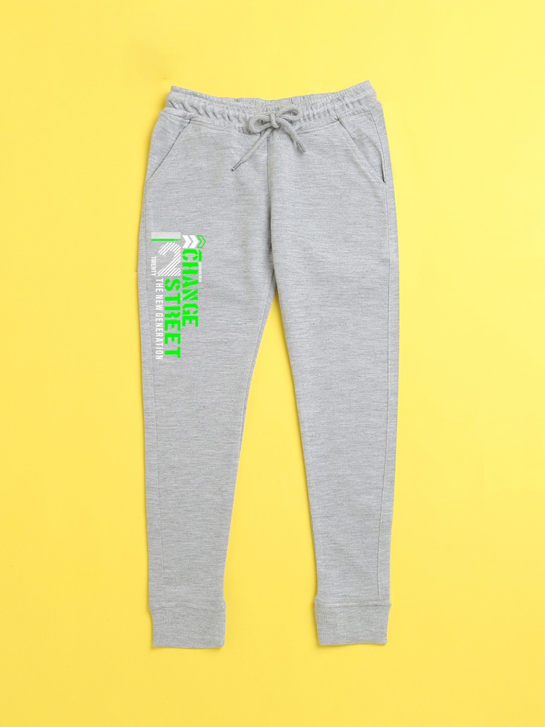 

NUSYL Kids Grey Printed Joggers